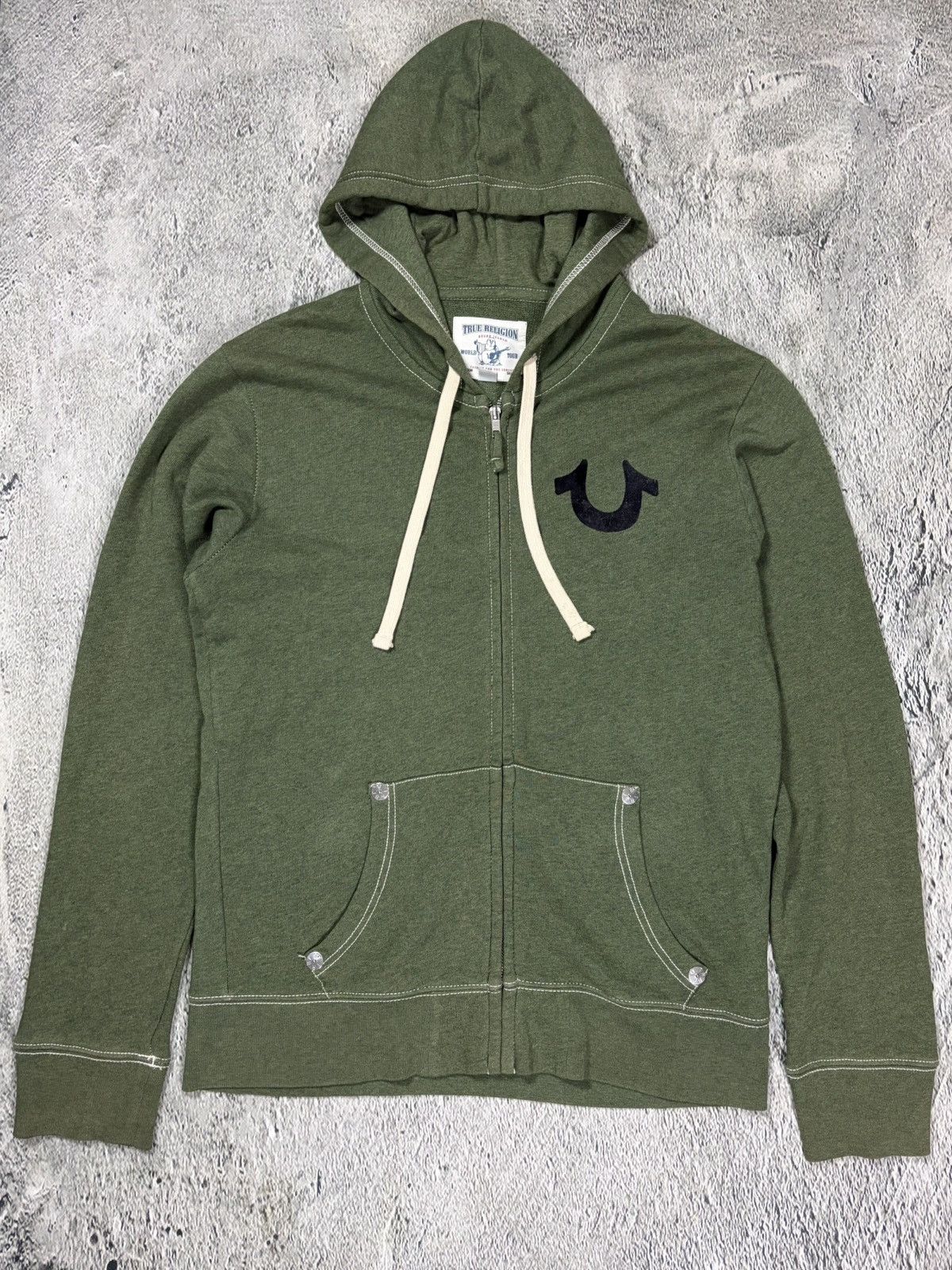 True Religion True Religion zip hoodie big logo vintage green Y2K Size US S / EU 44-46 / 1 - 1 Thumbnail