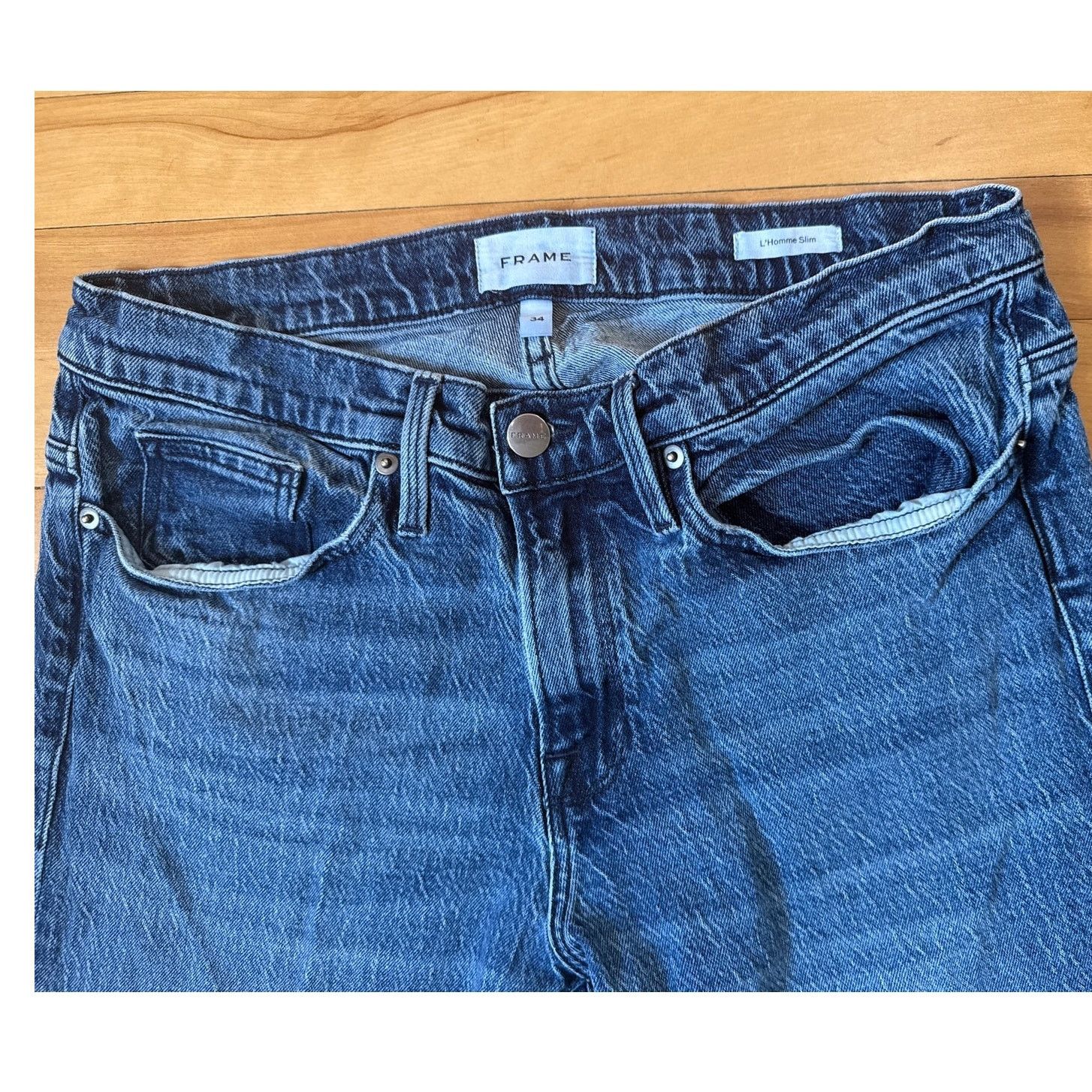 Frame Frame L'Homme Slim Jeans Size 34 Medium Wash Stretch Size US 34 / EU 50 - 2 Thumbnail