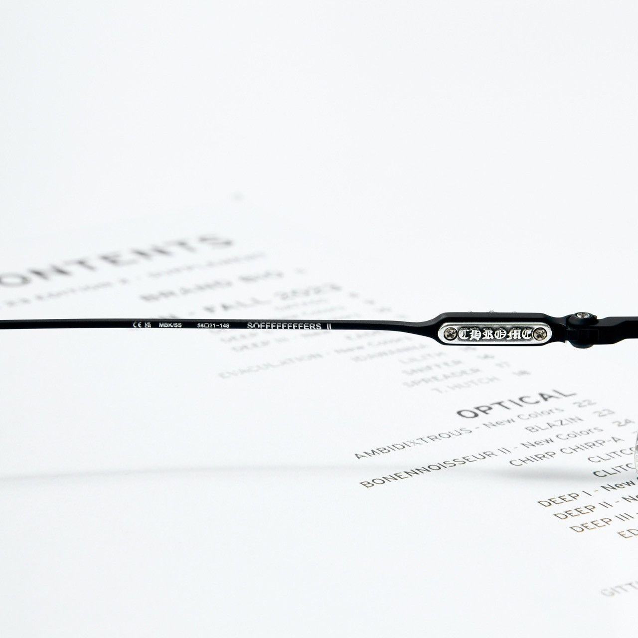 Chrome Hearts CHROME HEARTS SOFFFFFFFFERS II MATTE BLACK/SHINY SILVER GLASSES Size ONE SIZE - 5 Thumbnail