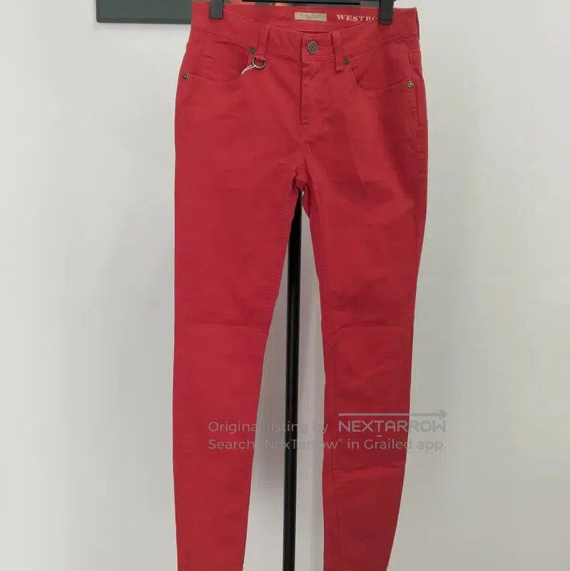 Burberry Burberry Red Cotton Casual Pants for Women. Size 23" - 1 Thumbnail