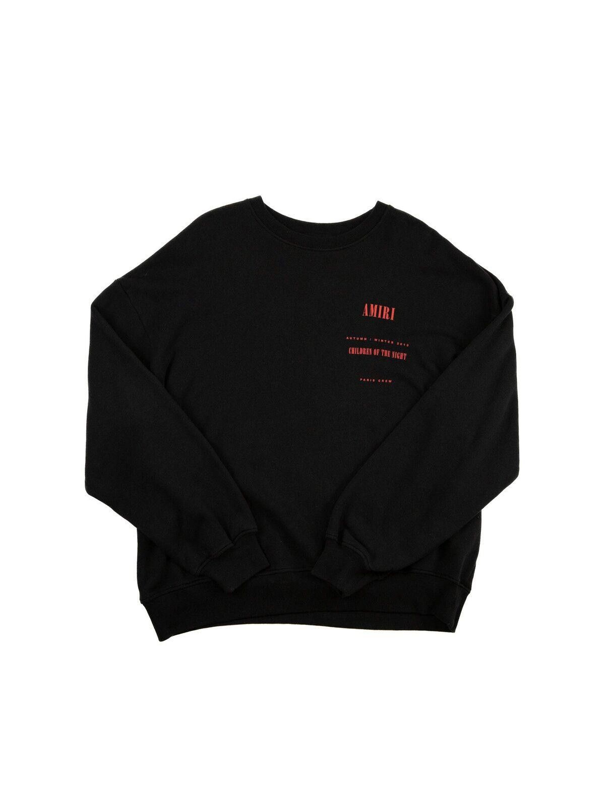AMI Amiri Mens Black A/W18 Children of the Night sweatshirt Size US L / EU 52-54 / 3 - 1 Thumbnail