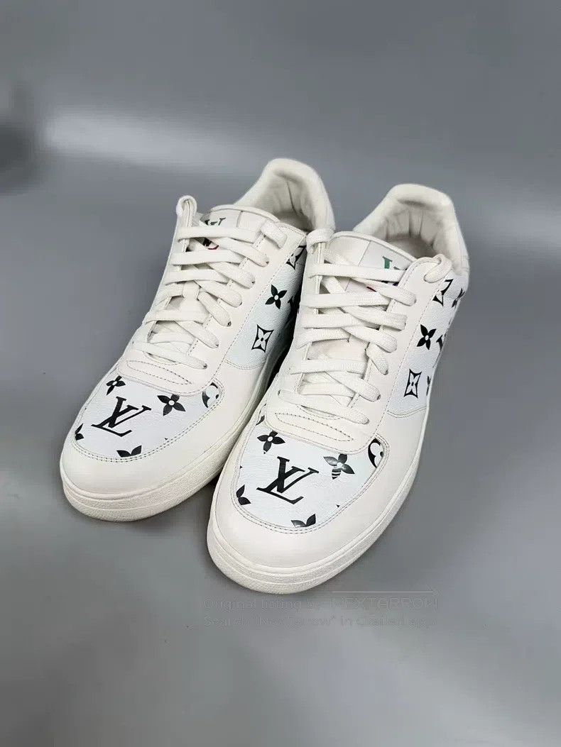 Louis Vuitton White Old Flower Full Print Casual Shoes