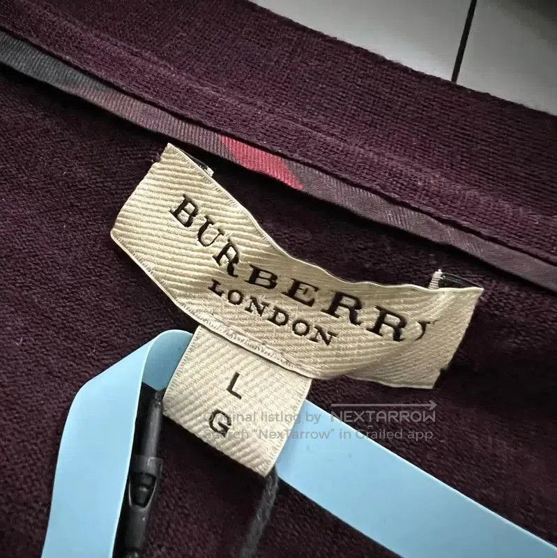Burberry Burberry L Size Burgundy Wool Knit Sweater. Size L / US 10 / IT 46 - 2 Thumbnail