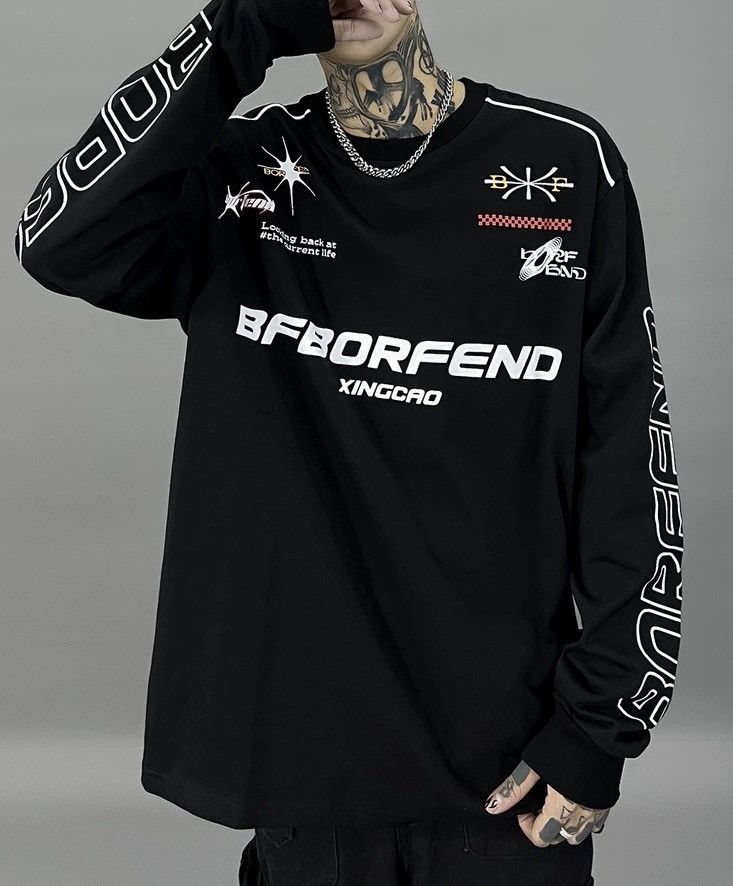 Japanese Brand × Vintage Avant garde unisex racing style long sleeve shirt Size US XXL / EU 58 / 5 - 3 Thumbnail