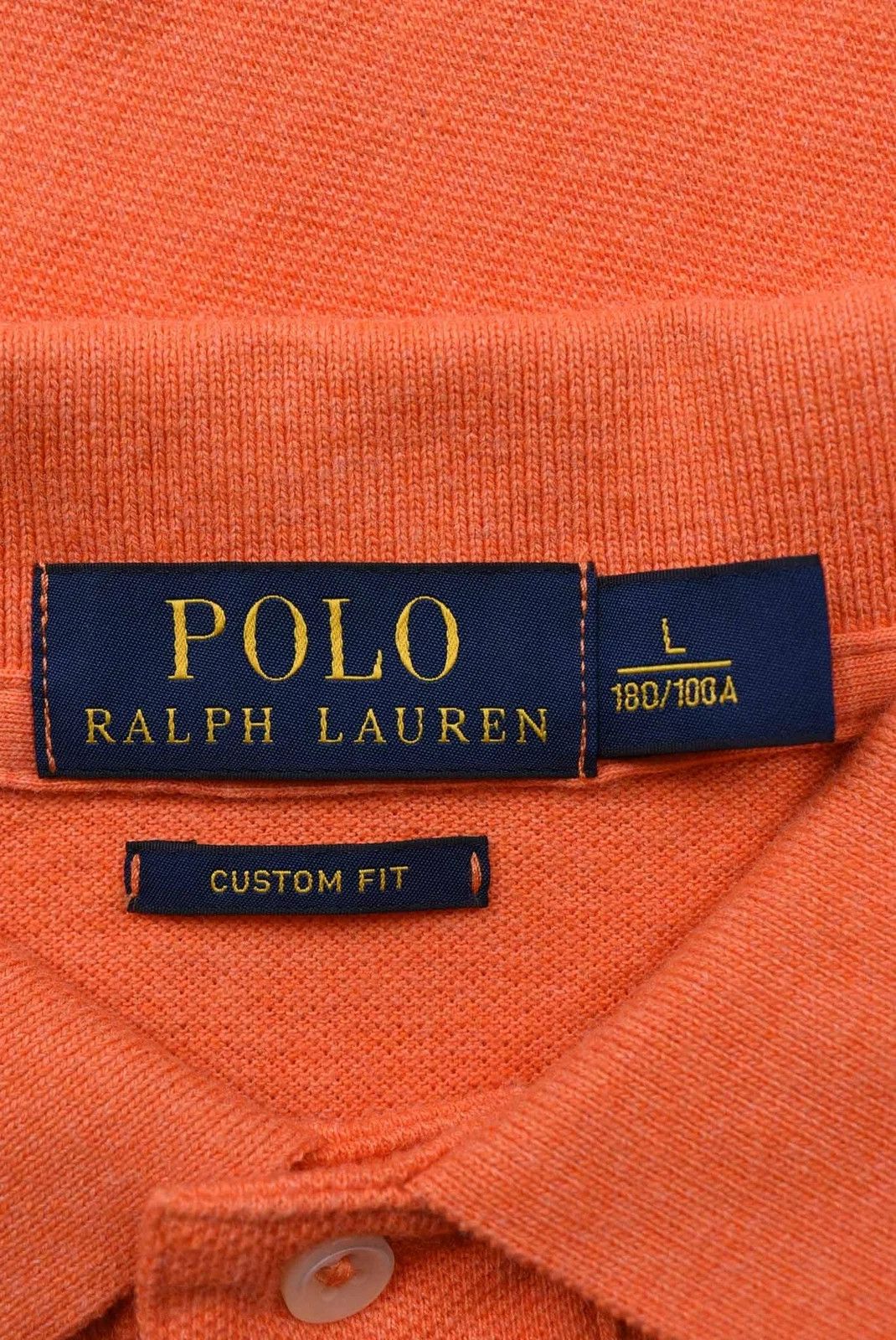 Polo Ralph Lauren Polo Ralph Lauren Custom Fit Orange Polo Shirt Size US L / EU 52-54 / 3 - 2 Thumbnail
