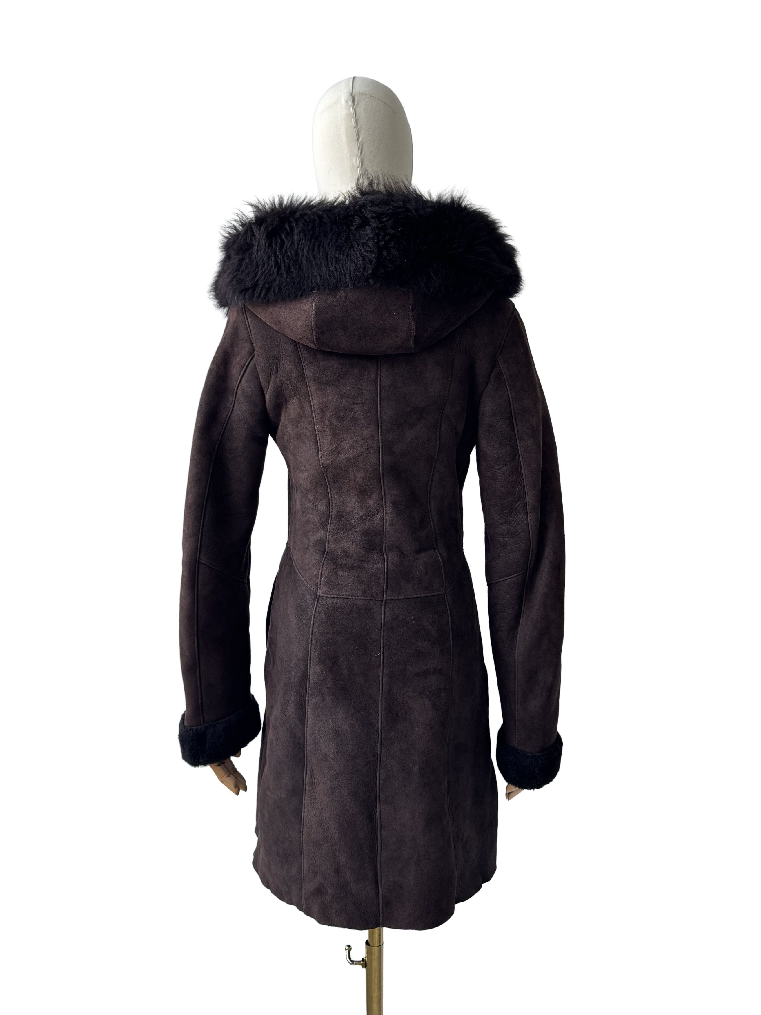 Vintage Vintage Real Sheepskin Hooded Coat Size S / US 4 / IT 40 - 5 Thumbnail