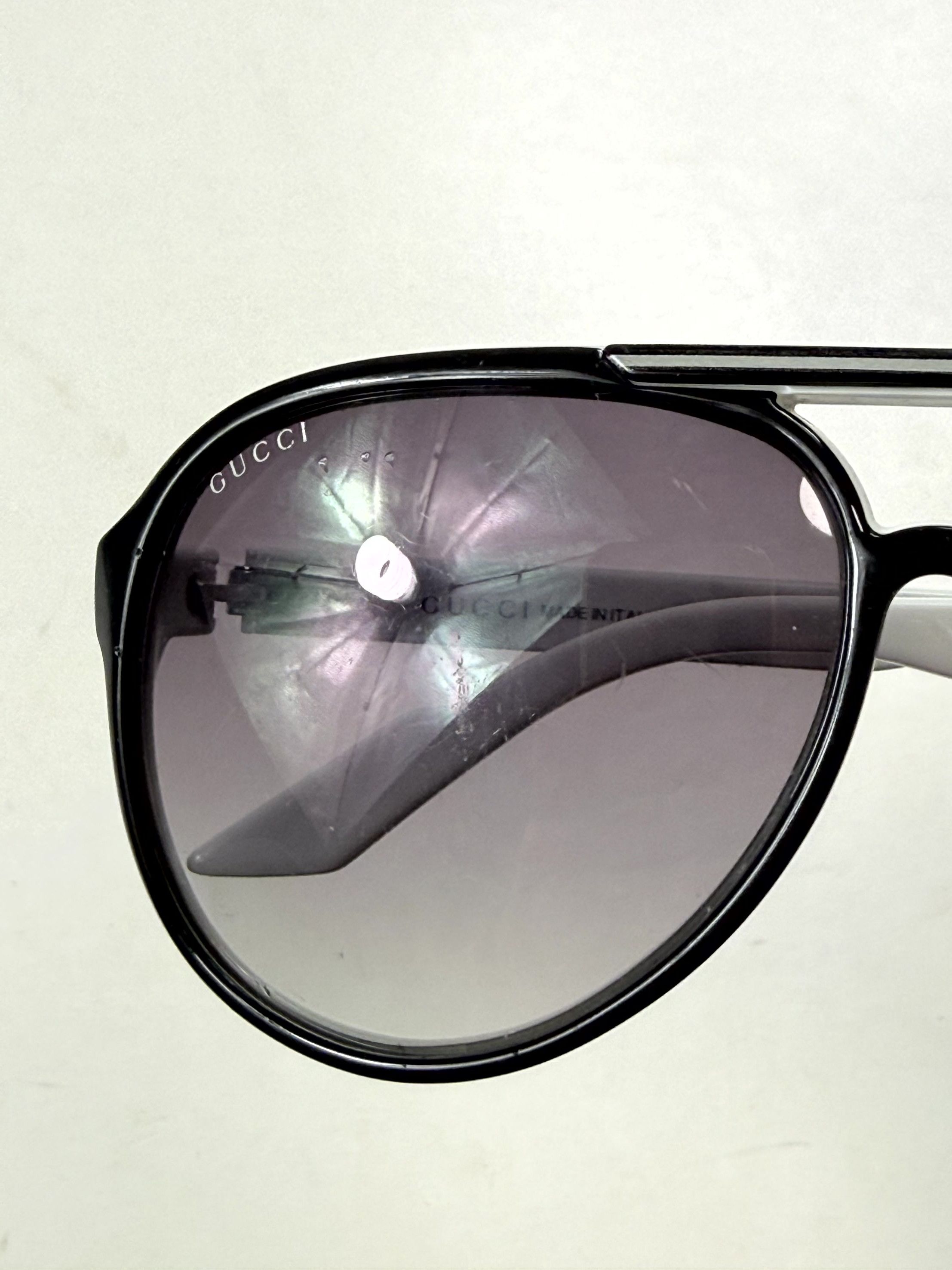 Gucci Gucci GG1627/S Black/White Shiny Web Aviator Sunglasses Size ONE SIZE - 11 Thumbnail