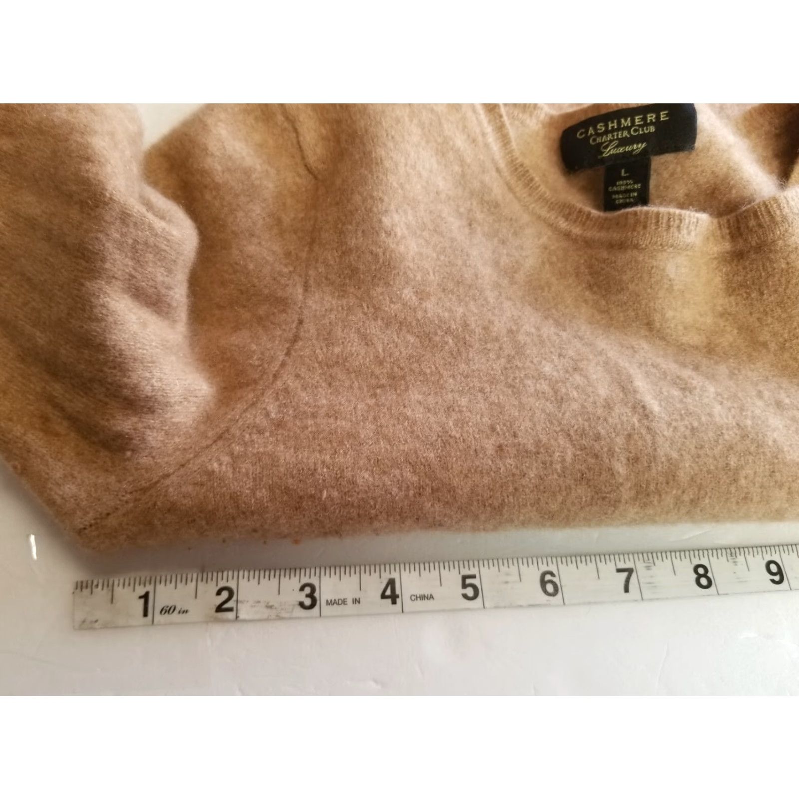 Charter Club VINTAGE Charter Club Sweater Women Crew Neck Casual Beige Cashmere Knit Pullover S-XS Large Tag Winter Mens? No. Size S / US 4 / IT 40 - 3 Thumbnail