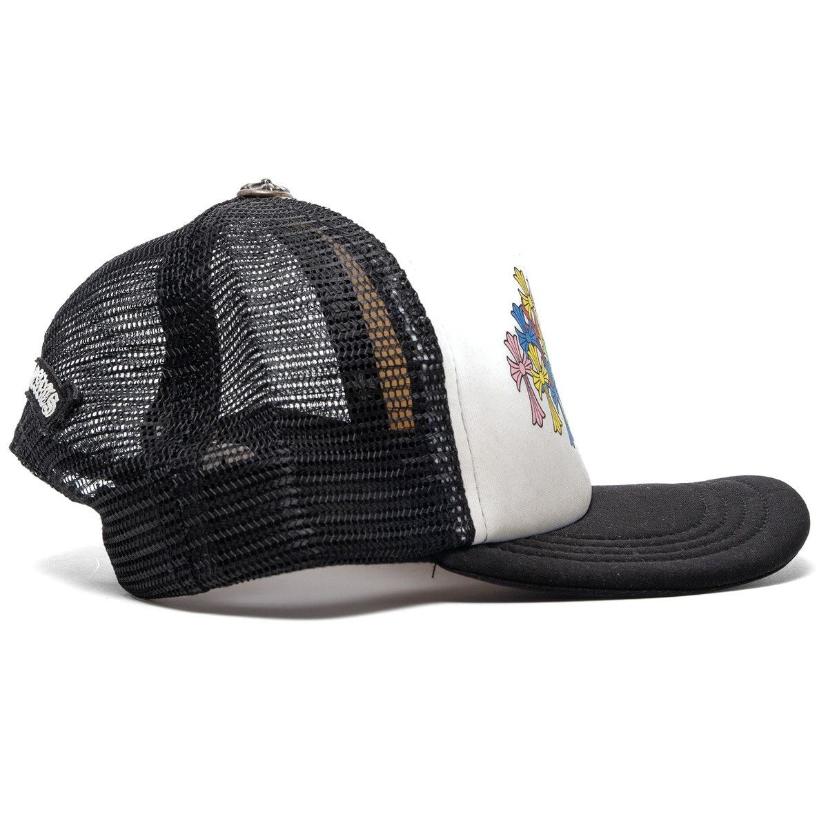 Chrome Hearts Multi Color Crosses Trucker Hat Black White Size ONE SIZE - 3 Thumbnail