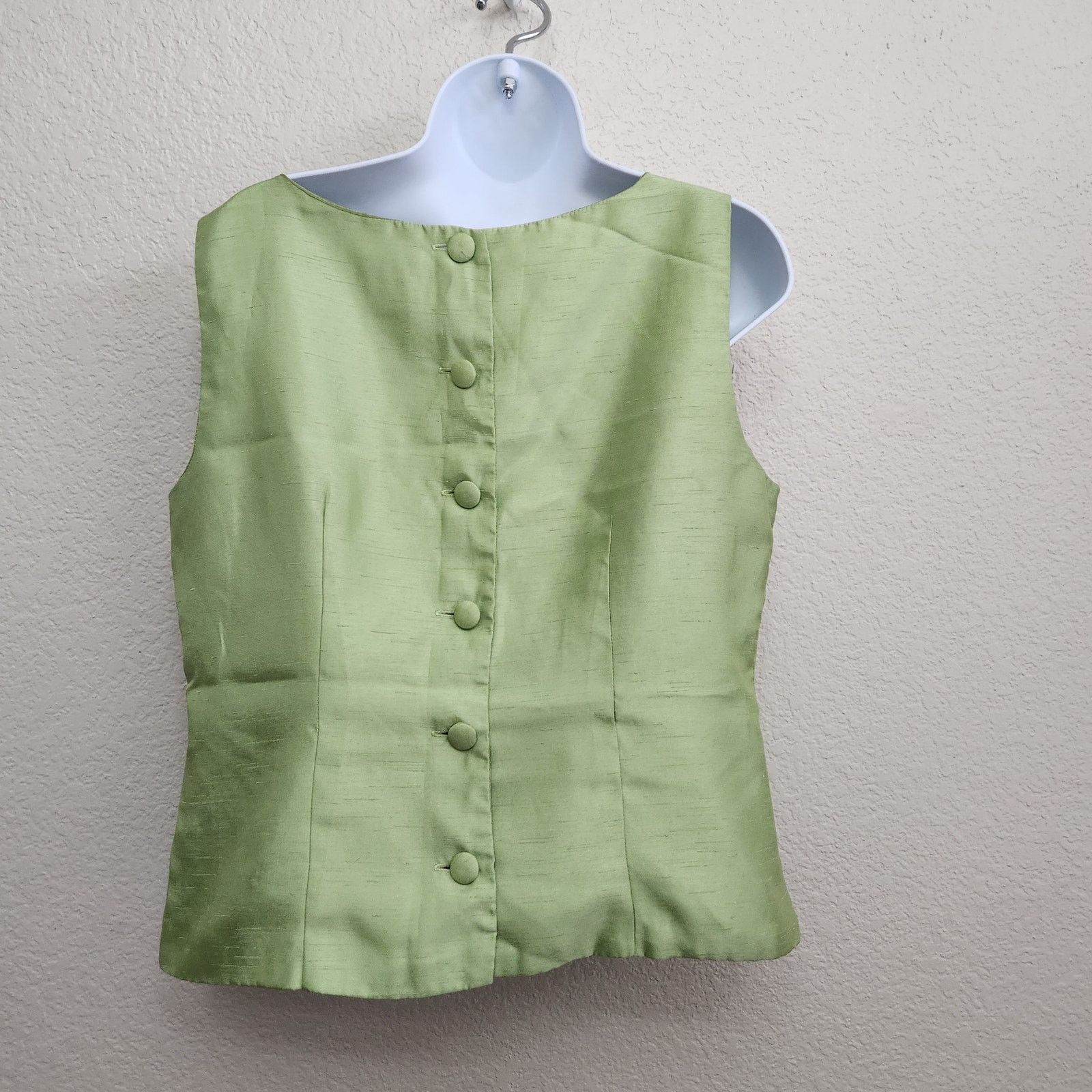 Other Scarlett Green Pink Embroidered Flowers Sleeveless Top 12P Size XL / US 12-14 / IT 48-50 - 3 Thumbnail