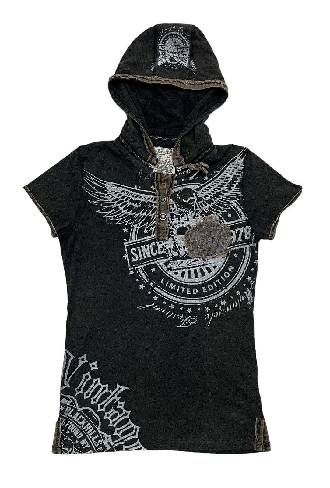 Japanese Brand Japanese Brand Glitz Motorcycle Festival Hooded Tshirt Size M / US 6-8 / IT 42-44 - 1 Thumbnail
