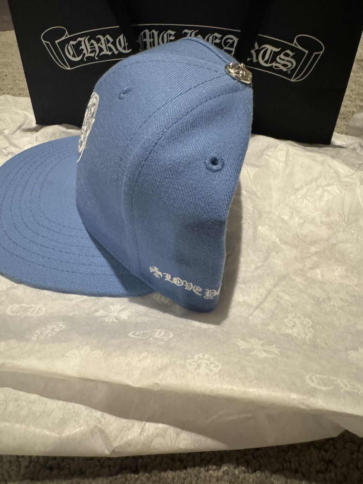Chrome Hearts CHROME HEARTS BABY BLUE FITTED HAT 7 3/8 Size ONE SIZE - 4 Thumbnail