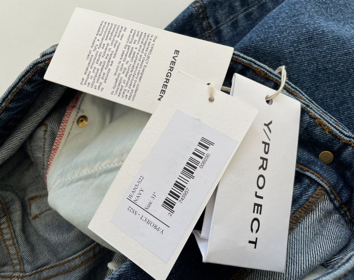 Y/Project Triple Layer Washed Blue Denim Jeans Size US 32 / EU 48 - 8 Thumbnail