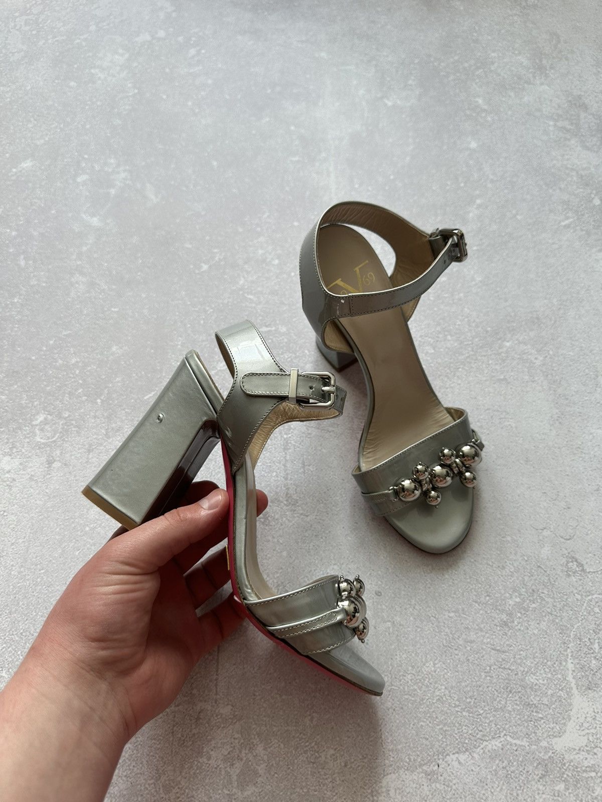 Versace versace 1969 shoes women platform metallic 38 made in Italy Size US 8 / IT 38 - 2 Thumbnail