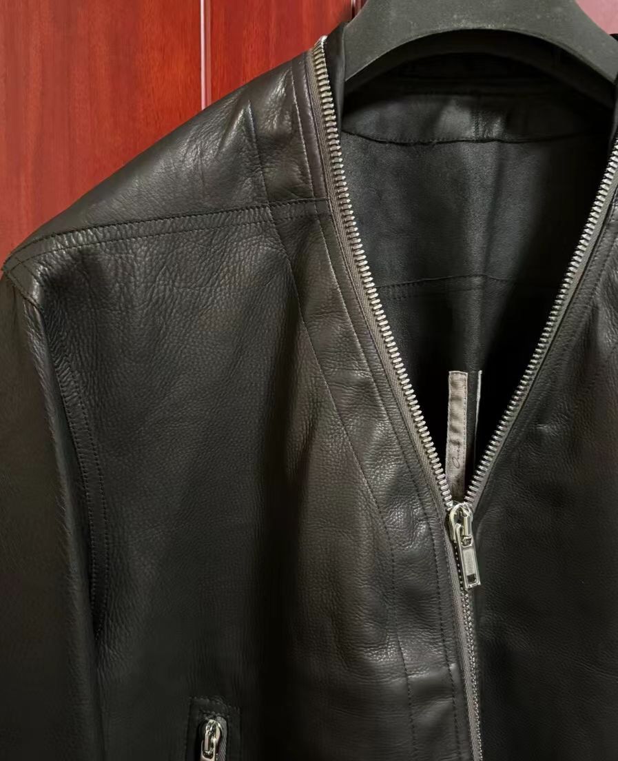 Rick Owens RICK OWENS KLAUS V-neck leather jacket 2412-Nextarrow Size US S / EU 44-46 / 1 - 3 Thumbnail