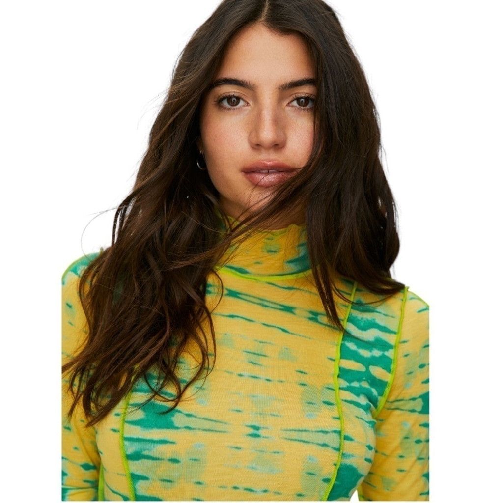 Aritzia WILFRED Orbit Modal Long Sleeve Top Citron/Green XXS Size XXS / US 00 / IT 34 - 2 Thumbnail