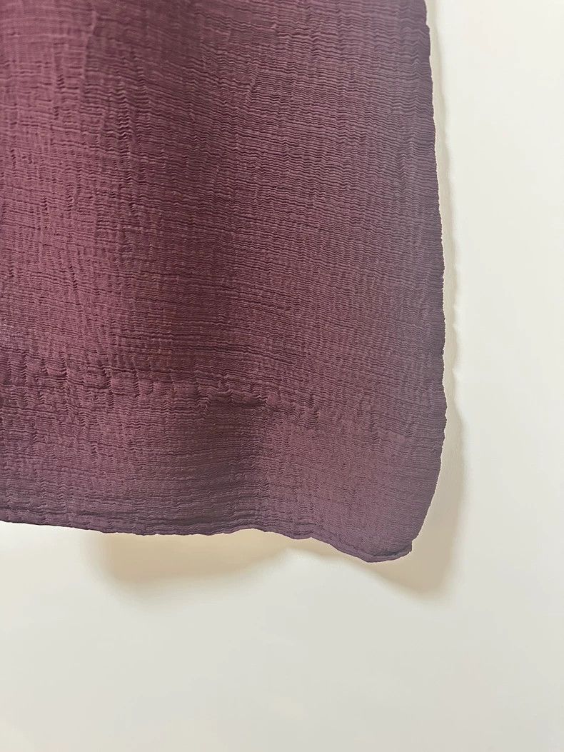 Issey Miyake Issey Miyake size:one size Wine-red crepe wide-crotch pant Size 22" - 2 Thumbnail