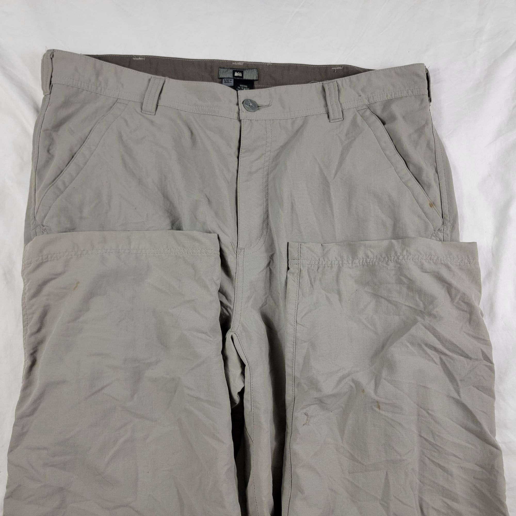 Rei REI Mens Nylon Pants 36W 32L Gray UPF 50+ Lightweight Outdoo Size US 36 / EU 52 - 3 Thumbnail