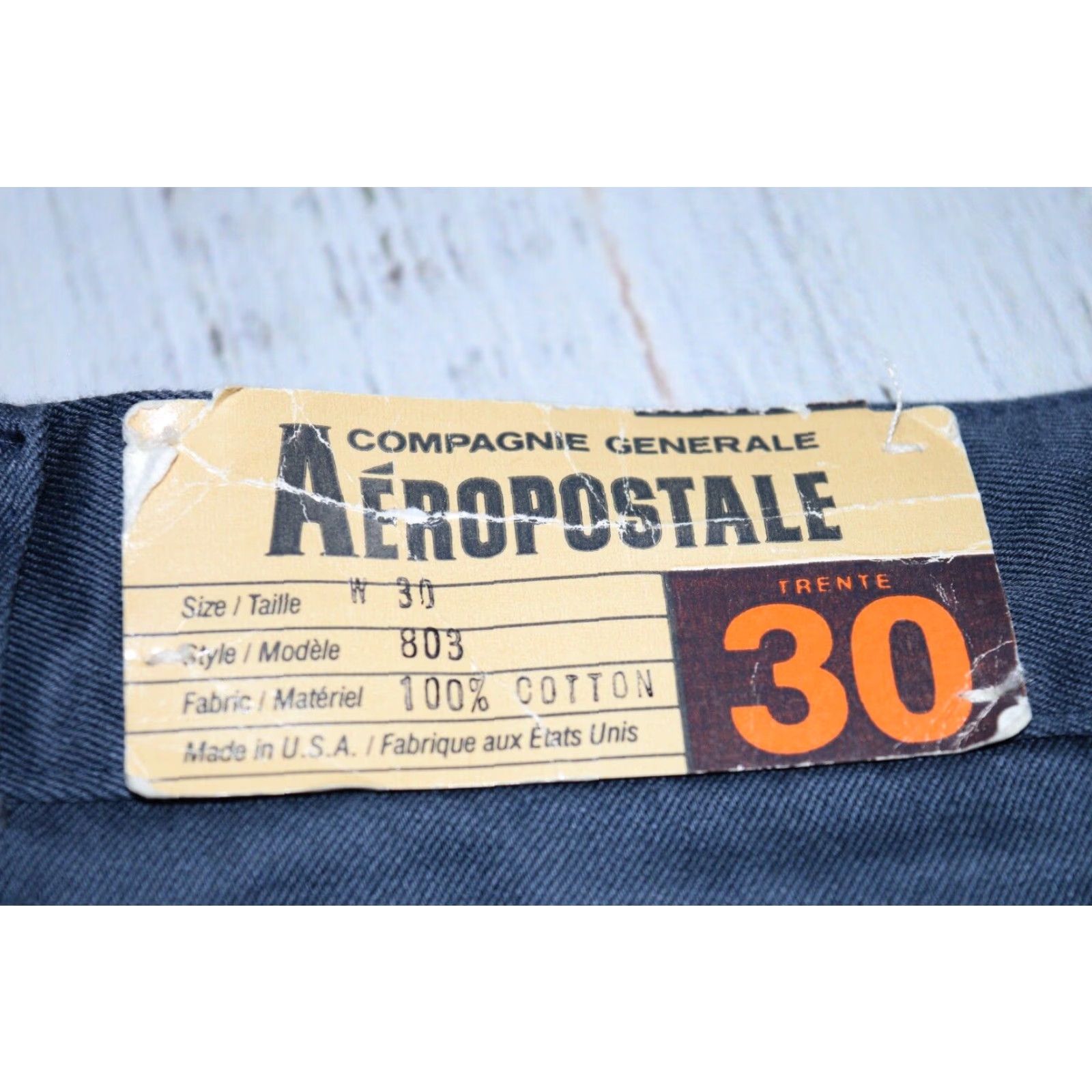 Vintage VINTAGE AÉROPOSTALE CHINO SHORTS BNWT CUFFED NAVY BLUE MENS SIZE 30 90s USA Size US 30 / EU 46 - 8 Thumbnail