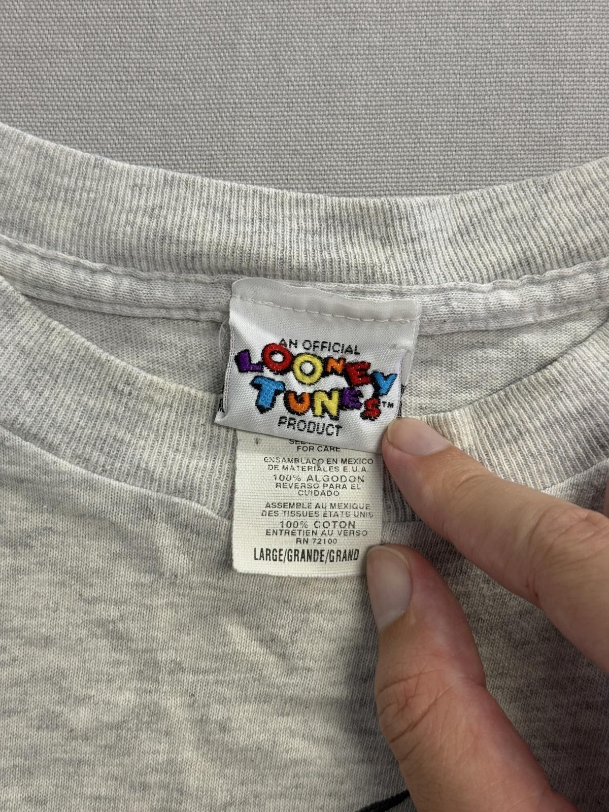 Designer Vintage Looney Tunes Zone T-shirt Sniper Target Taz Bugz Size US L / EU 52-54 / 3 - 3 Thumbnail