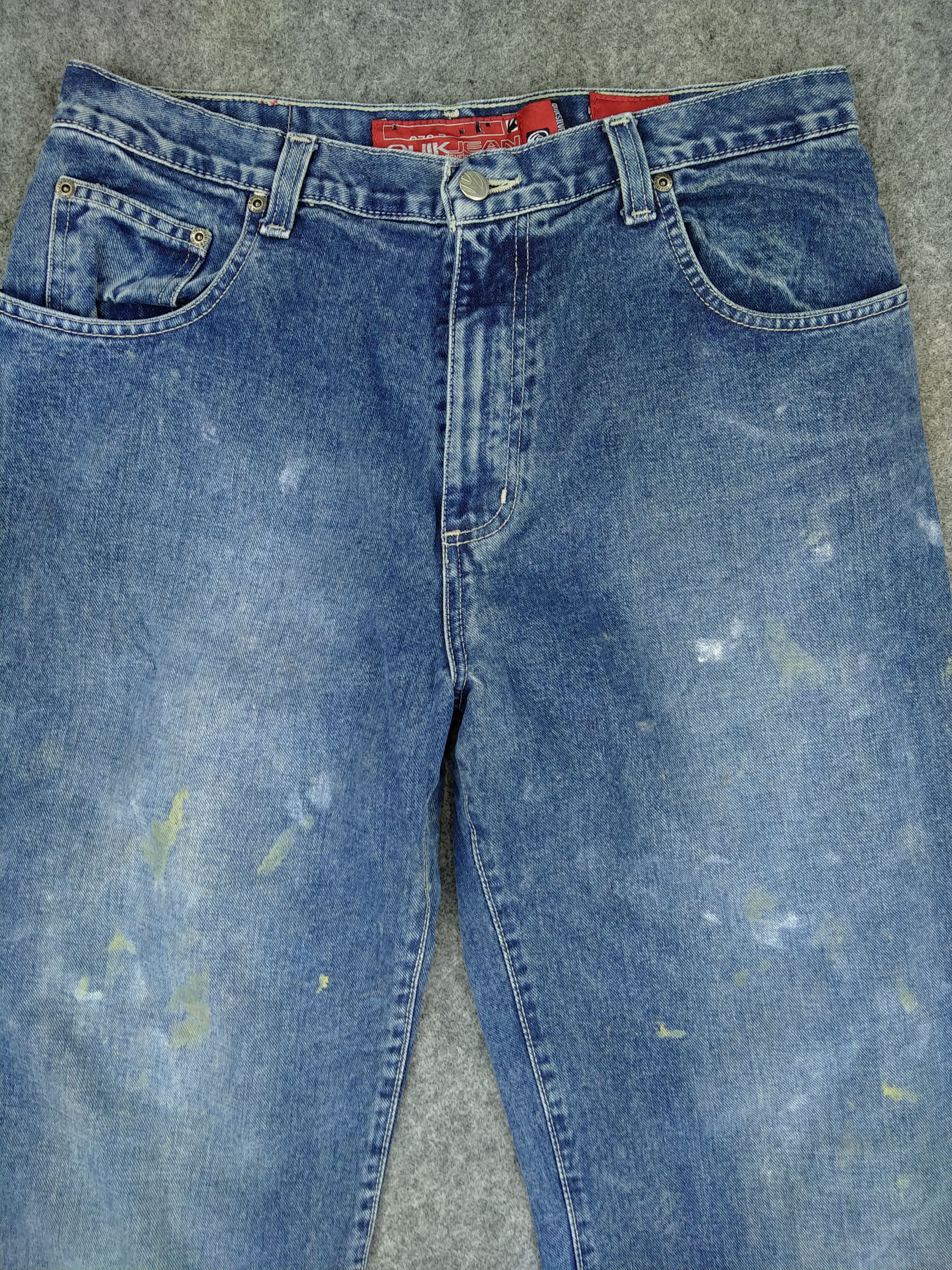 Japanese Brand Quiksilver Distressed Denim 33x30.5 JN099 Size US 33 - 3 Thumbnail
