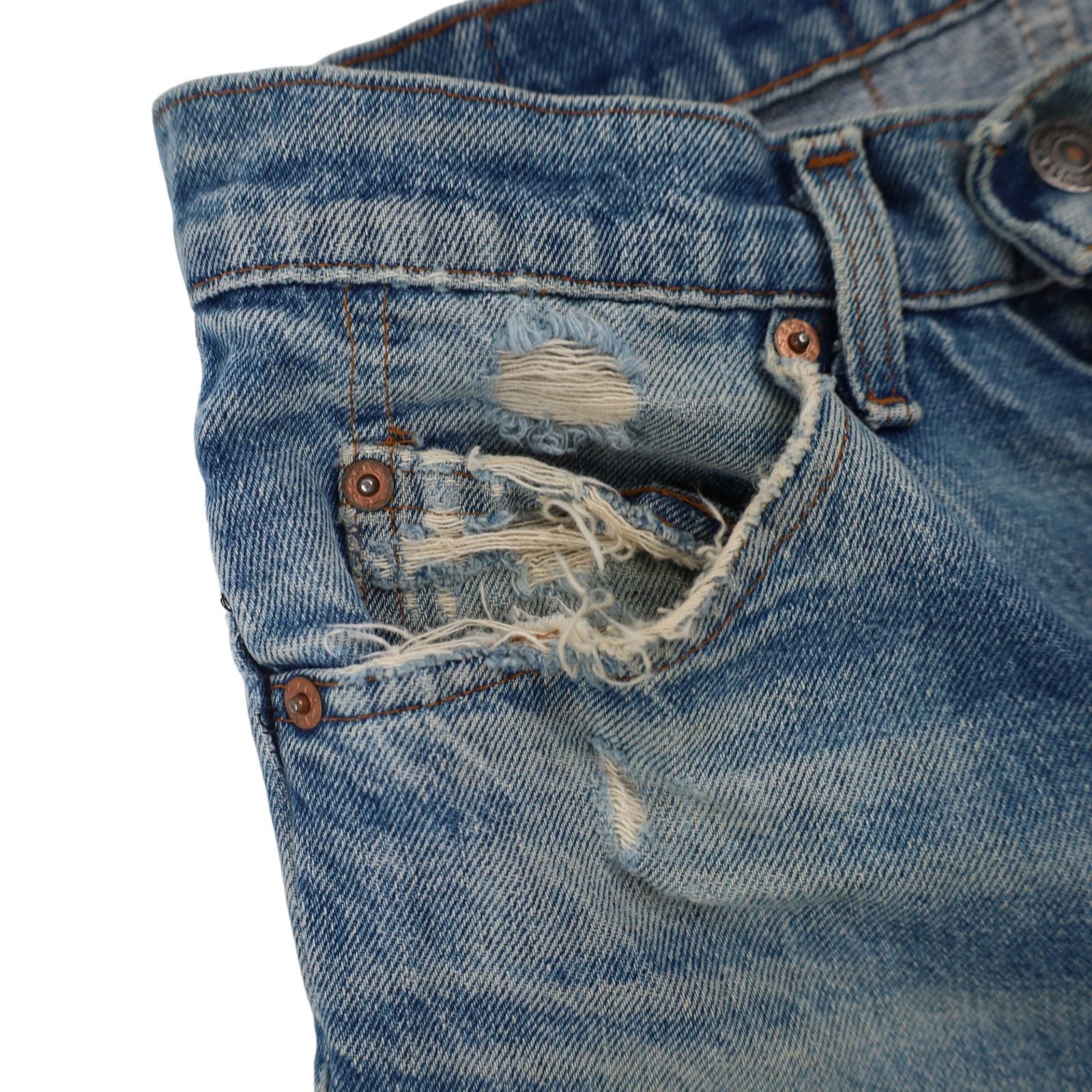 Levi's × Vintage Vintage Levis 509-0217 Distressed Orange Tab Denim Jeans Size US 29 - 6 Thumbnail