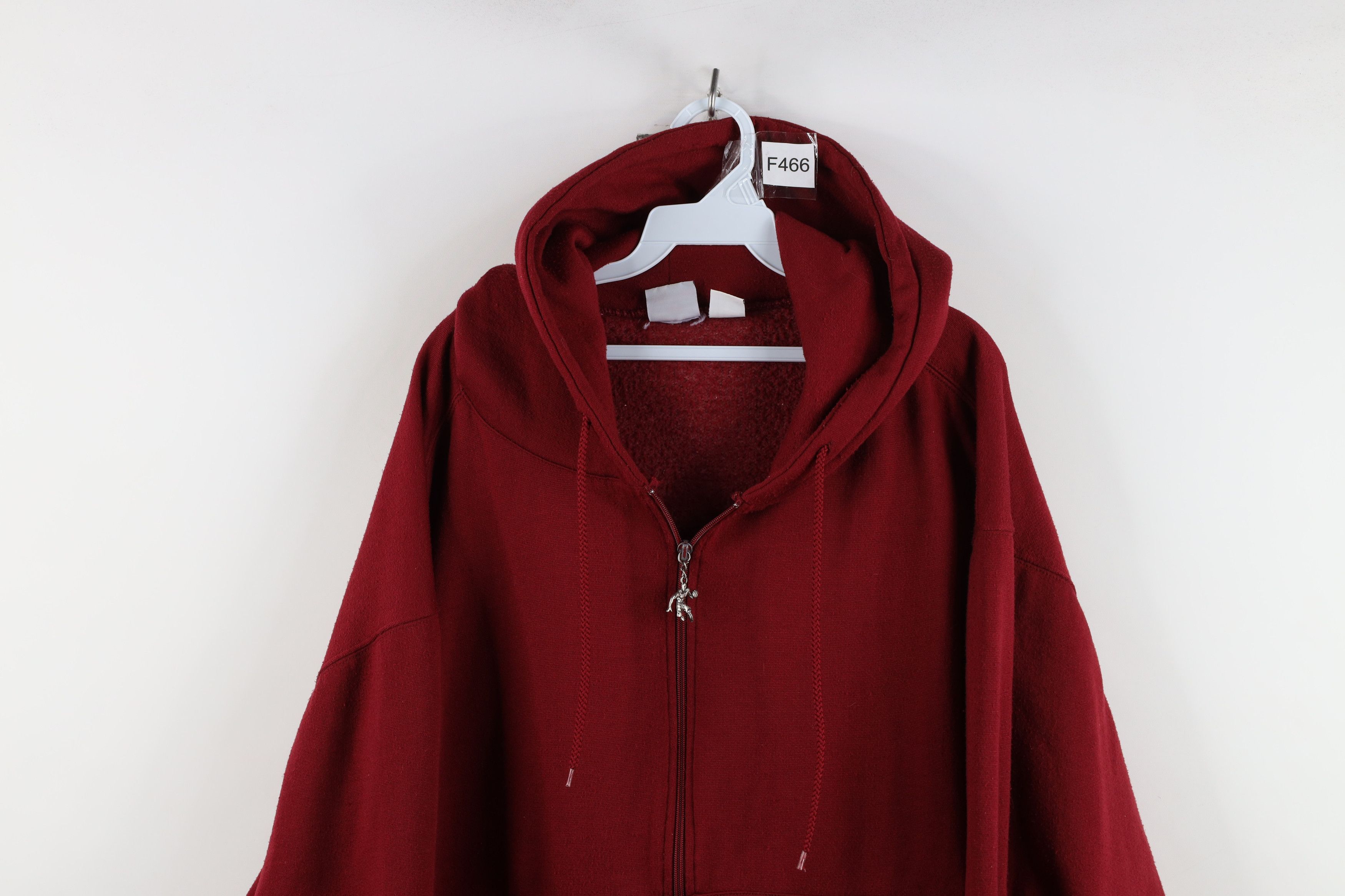 Vintage Vintage 90s Streetwear Blank Full Zip Hoodie Sweatshirt Size US XXL / EU 58 / 5 - 2 Thumbnail