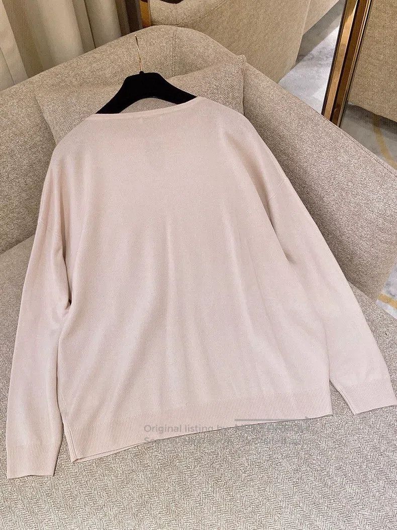 Brunello Cucinelli Brunello Cucinelli Beaded Decoration Pink Crewneck Cashmer Size XS / US 0-2 / IT 36-38 - 2 Thumbnail