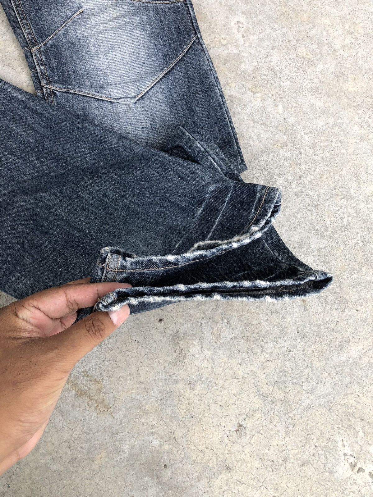 PPFM PPFM Double Waist Distressed Jeans Size US 33 - 15 Thumbnail