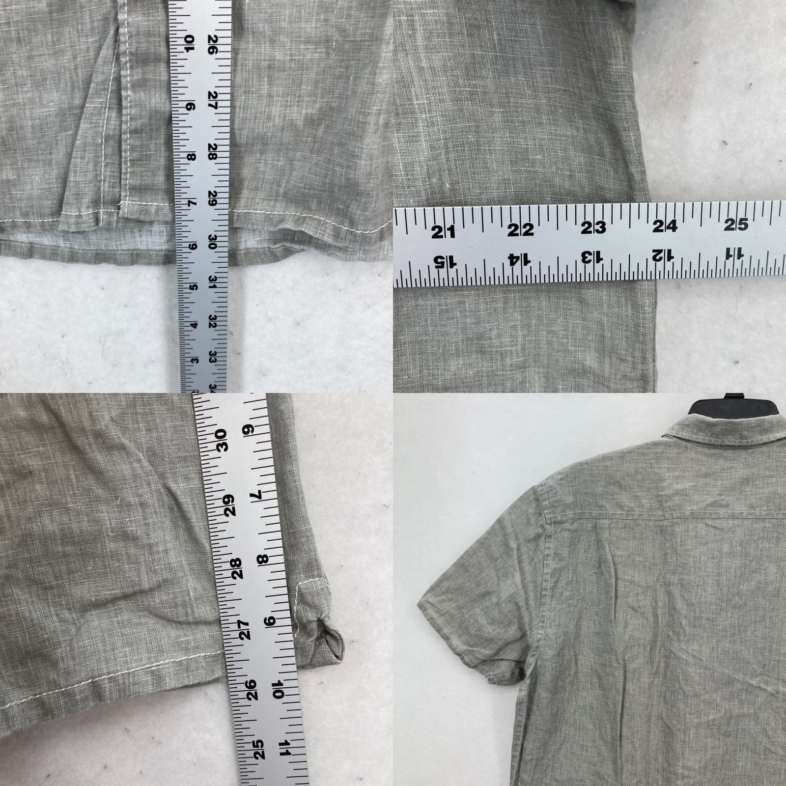 Tommy Bahama Tommy Bahama Relax Linen Button Up Shirt Mens XL Gray Short Sleeve Nautical Camp Size US XL / EU 56 / 4 - 8 Thumbnail