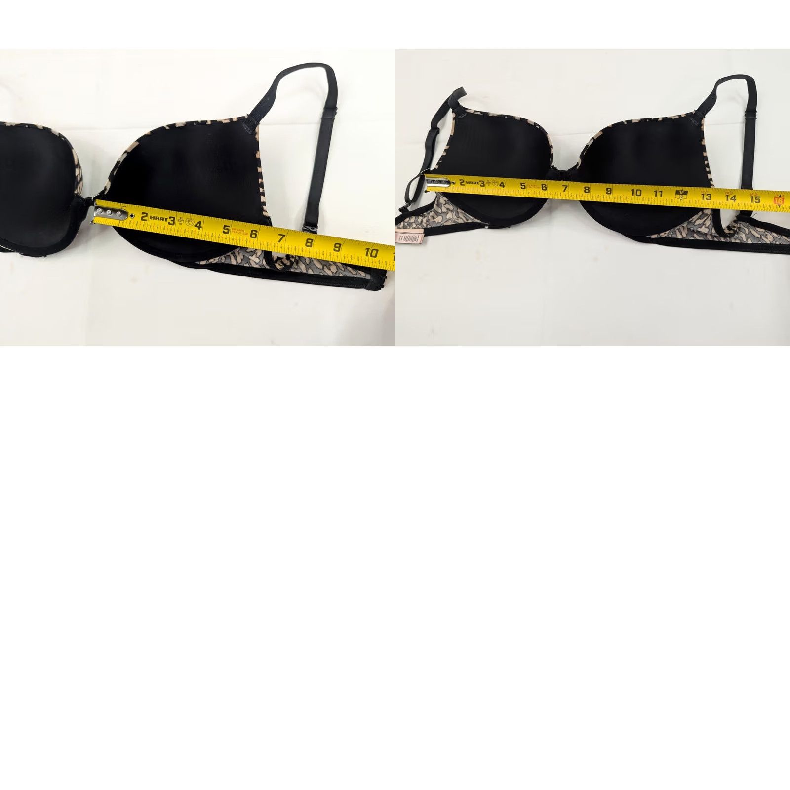Victoria's Secret Victoria's Secret Leopard Push Up Bra Women 34D Underwire 406471 Black Yellow EUC Size ONE SIZE - 9 Thumbnail