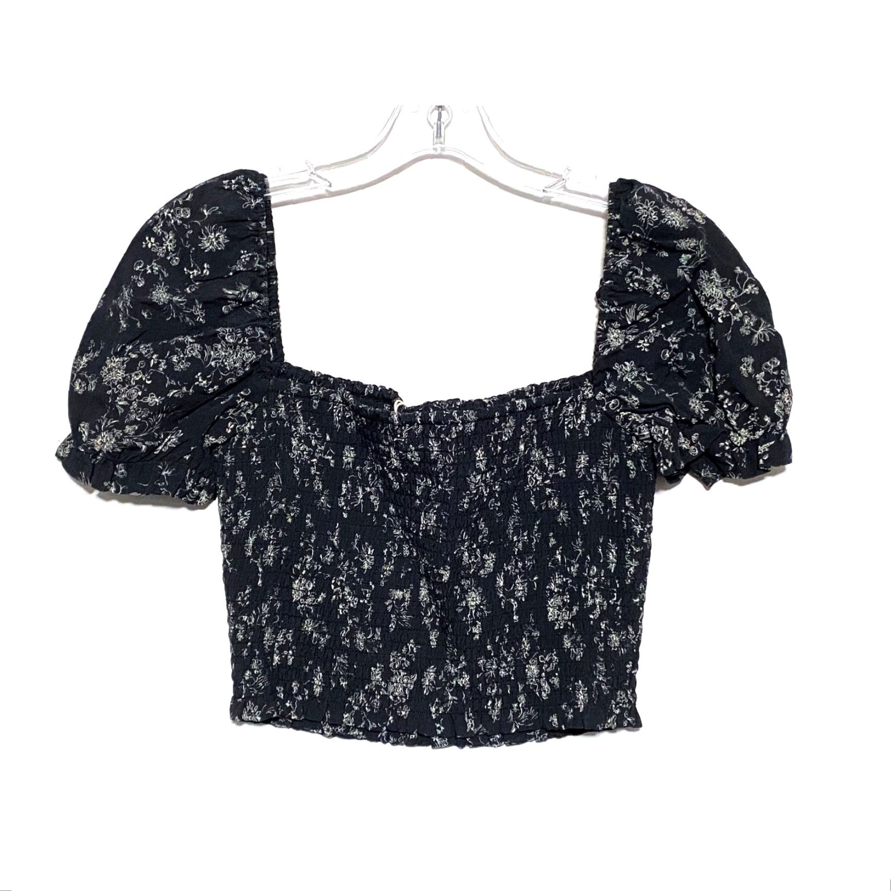Vintage VINTAGE Wilfred Smocked Floral Crop Top Puff Sleeve Milkmaid Cottagecore Womens S NWT Size S / US 4 / IT 40 - 3 Thumbnail