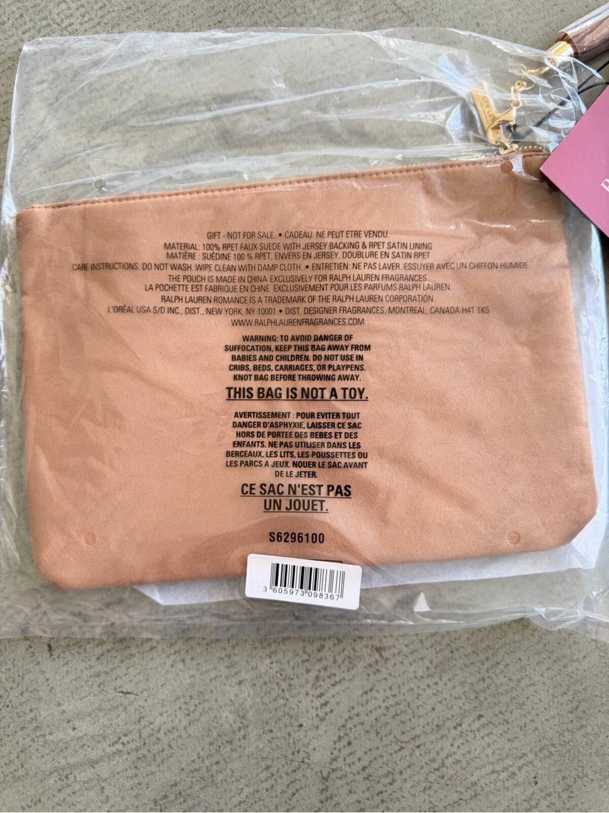 Polo Ralph Lauren Ralph Lauren / Suede Tassel Zip Cosmetic Bag / Tan Size ONE SIZE - 7 Thumbnail