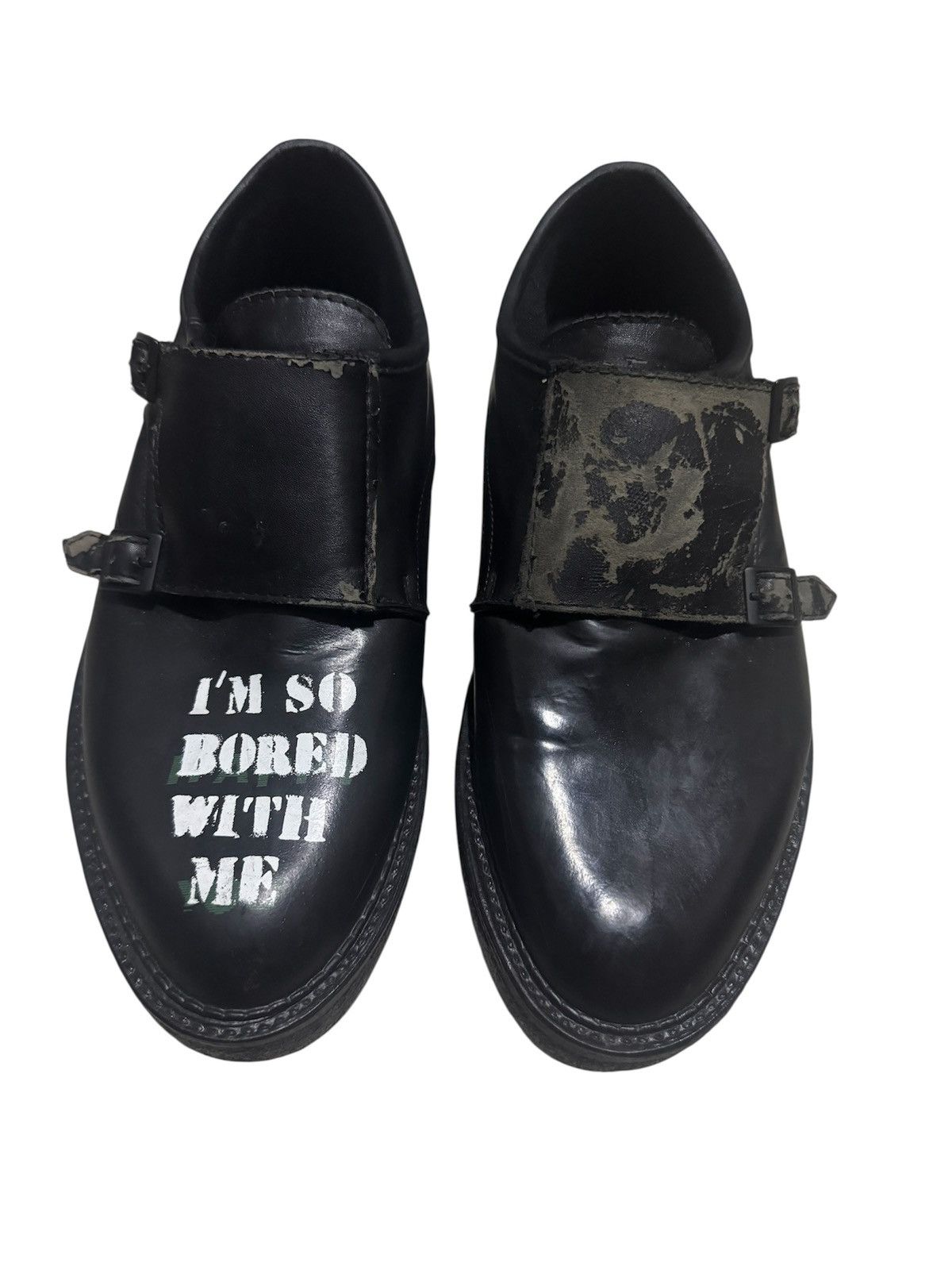 Japanese Brand Kids Love Gaite CDG Poem Rubber Wmonk Formal Shoes Size US 11 / EU 44 - 2 Thumbnail