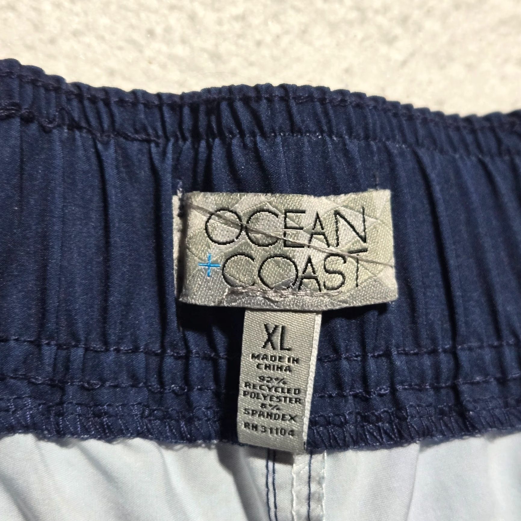 Vintage Ocean & Coast Swim Trunks Men Ocean & Coast Trunks XL Blue Fish Back Pocket Drawstring Elastic Adult Men Size ONE SIZE - 2 Thumbnail