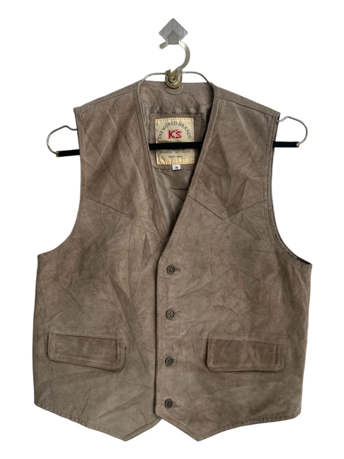 Genuine Leather K's Kadoya Leather Pigskin Cafe Racer Racing Vest Jacket Size US M / EU 48-50 / 2 - 1 Thumbnail