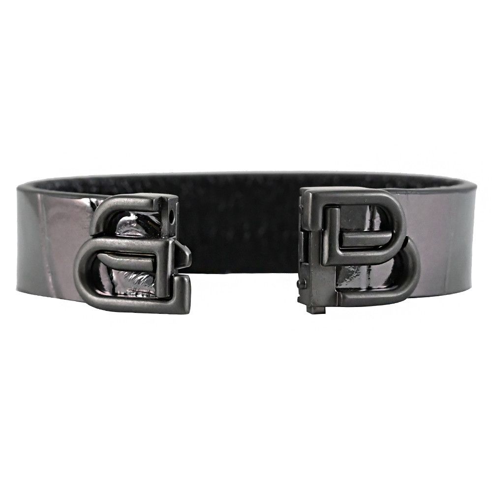 Balenciaga o1s1rm0725 Size: M / BB Thin Bracelet in Black Size ONE SIZE - 4 Thumbnail