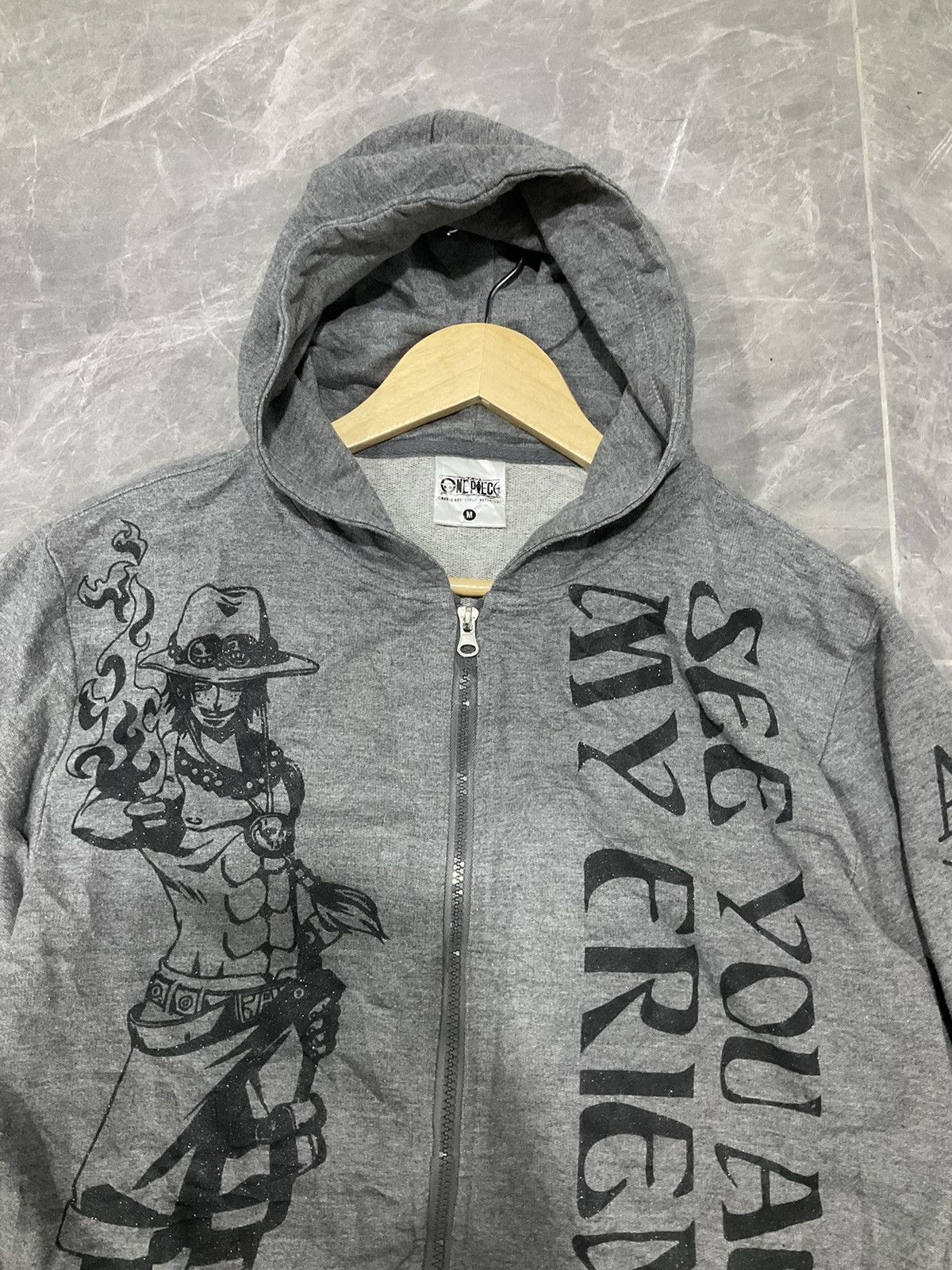 Anime × Japanese Brand × One Piece Hoodie One Piece Zip Up See u Again my friends Size US M / EU 48-50 / 2 - 2 Thumbnail