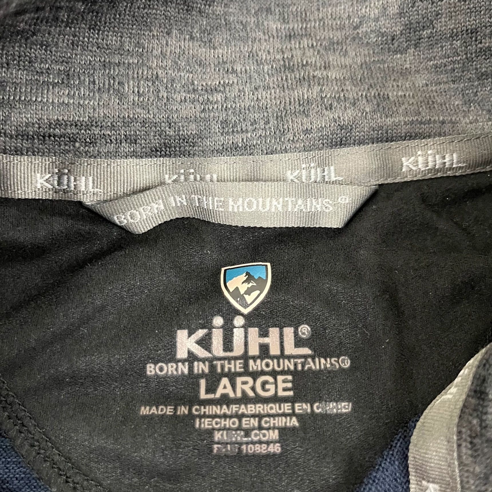 Vintage KUHL Sweater Large Blue Gray 1/4 Zip Pullover Outdoor Polyester Hike Mens Size US L / EU 52-54 / 3 - 4 Thumbnail