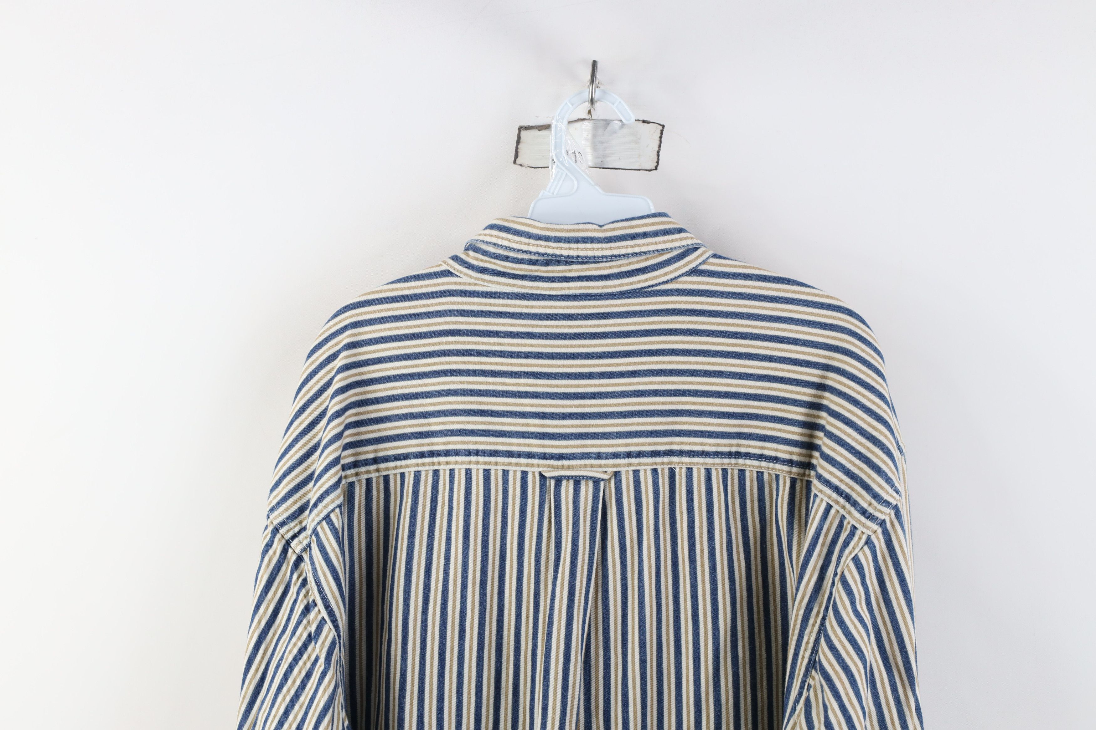 Vintage Vintage 90s Streetwear Denim Collared Button Down Shirt Size US XL / EU 56 / 4 - 9 Thumbnail