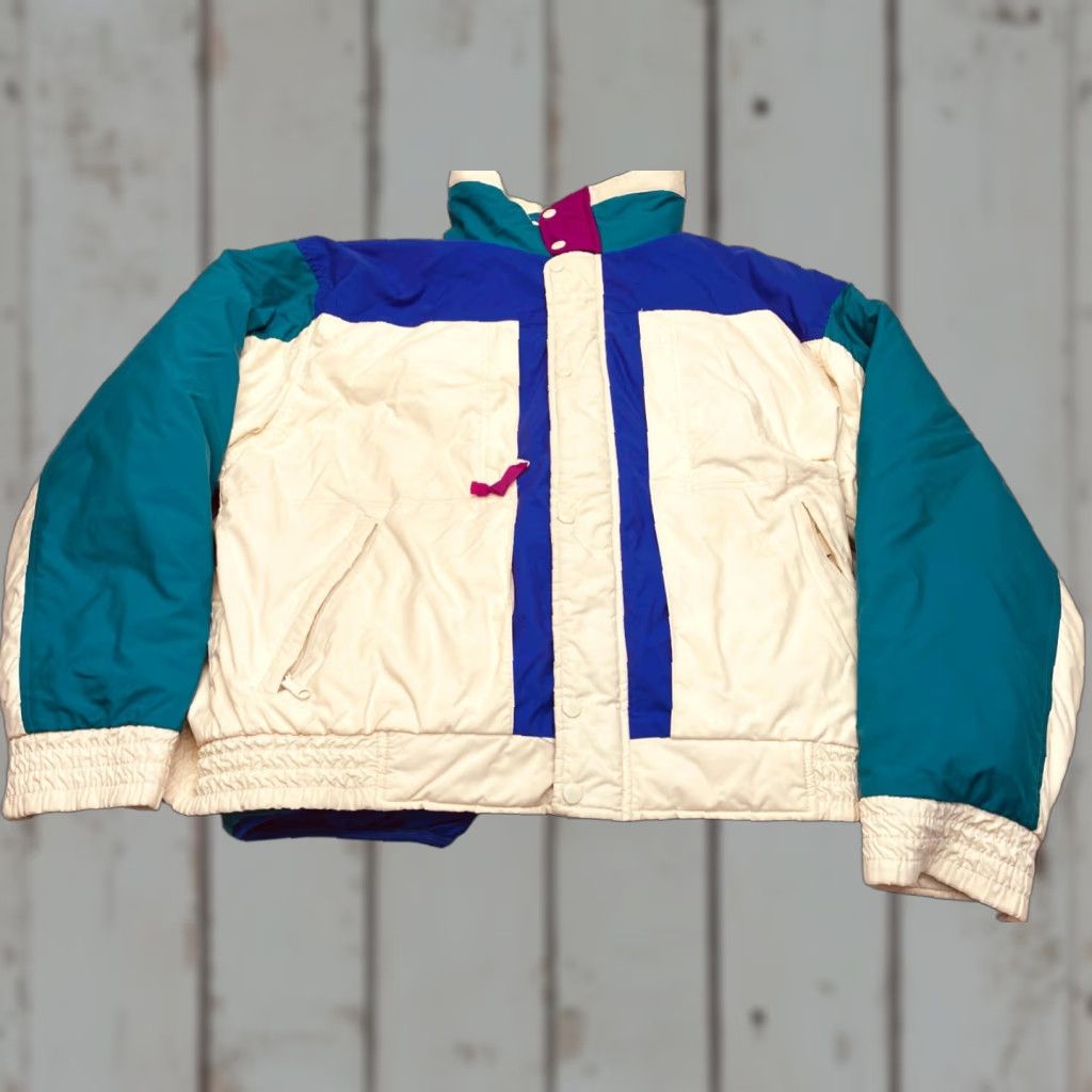 Vintage VINTAGE Woolrich Reversible Winter Coat Zip Out Liner Jacket XL 70s 80s Teal Size US XL / EU 56 / 4 - 1 Thumbnail