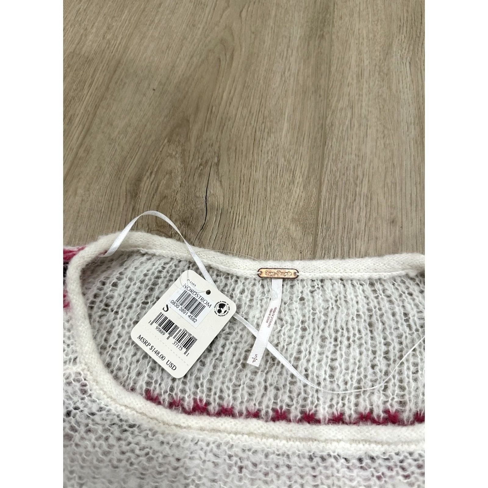 Free People Free People Sweater Small Multicolor Striped Alpaca Blend Boat Neck Dolman Sleeve Pullover Women Size S / US 4 / IT 40 - 5 Thumbnail