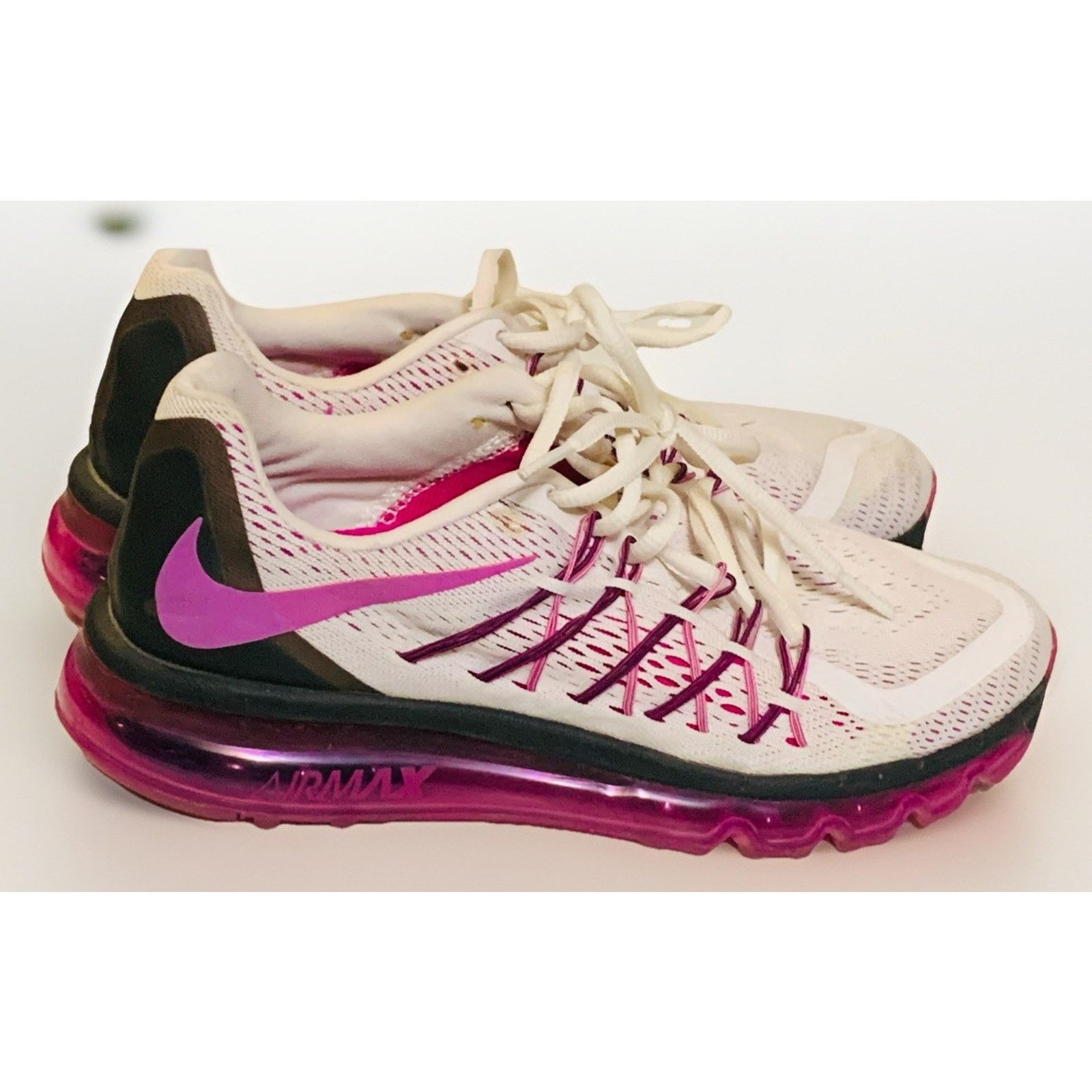 Nike Nike Air Max 2015 Running White and Purple 698903-160 Size 9 Size US 9 / IT 39 - 3 Thumbnail