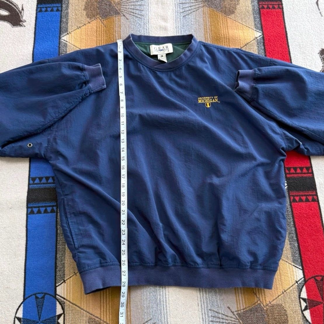 Vintage VINTAGE University Of Michigan Embroidered Pullover Windbreaker Jacket XL Men Blue Gear for Sports 90s College Sport Windbreaker Size US XL / EU 56 / 4 - 7 Thumbnail
