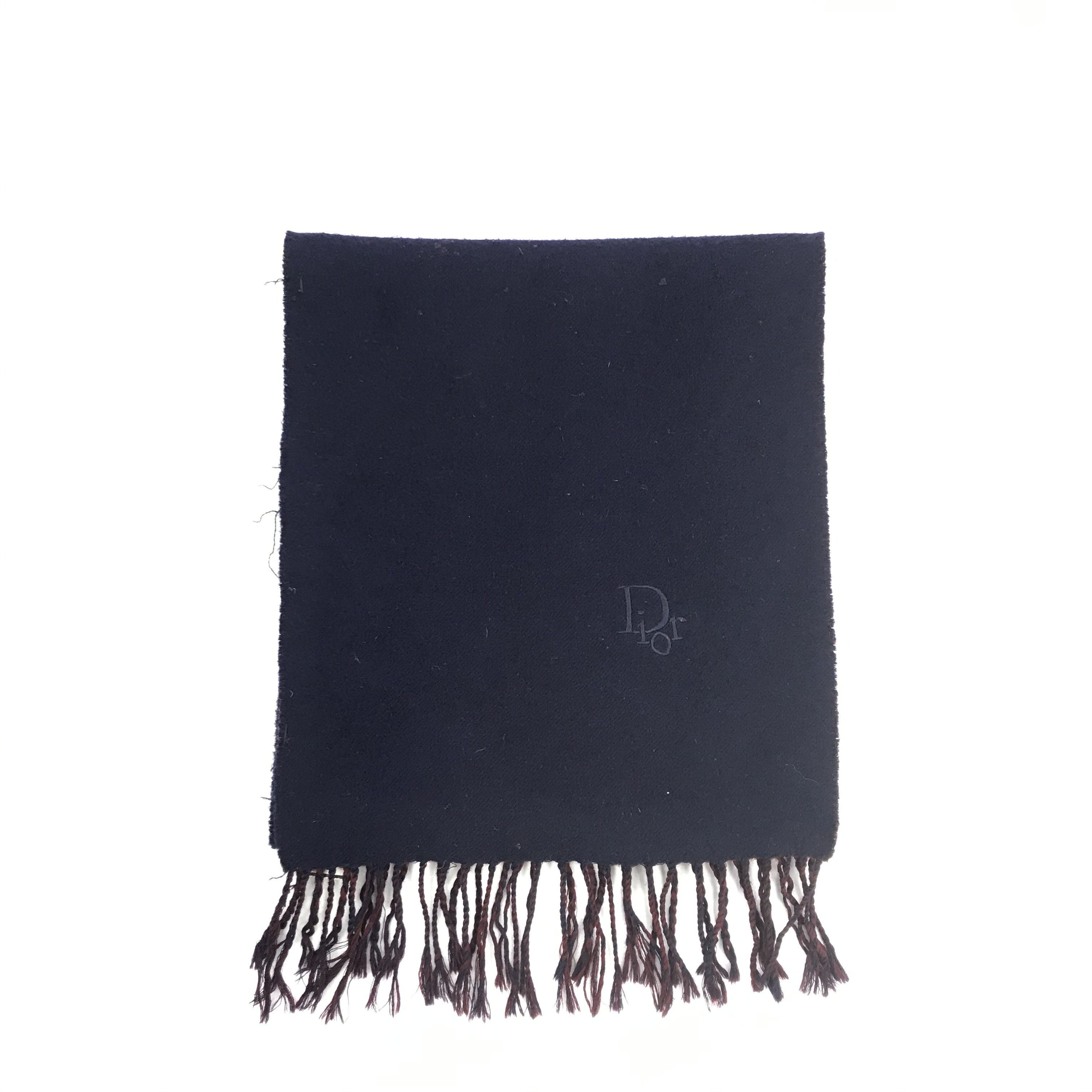 Japanese Brand Vintage Christian Dior Scarf Fringe Muffler Wool Scarves . Size ONE SIZE - 3 Thumbnail