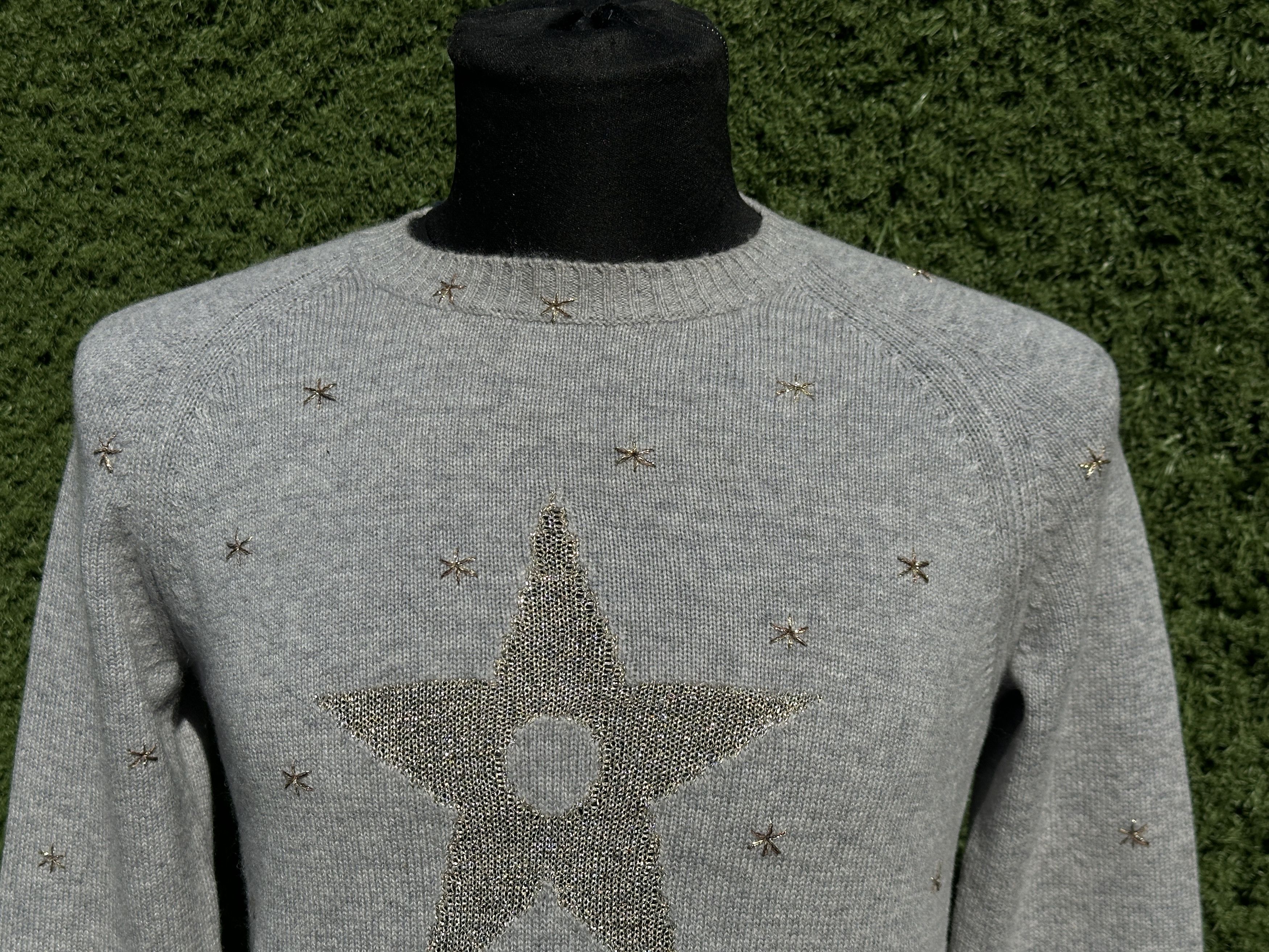 Dior Christian Dior Gray Cashmere L'Étoile Star Embroid Size 36 Size XS / US 0-2 / IT 36-38 - 5 Thumbnail