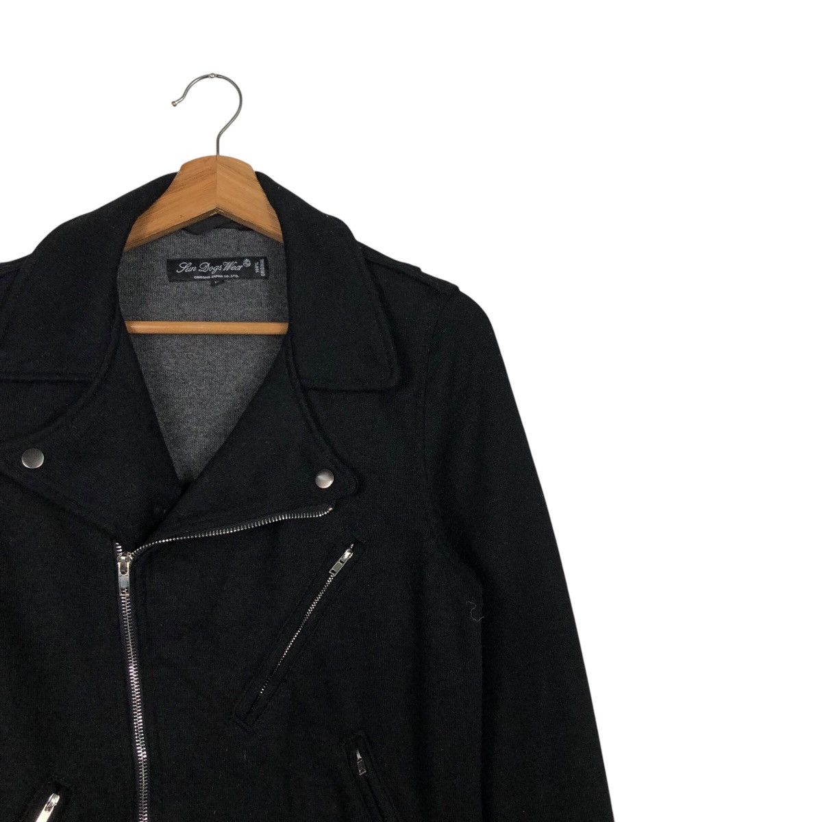 Japanese Brand 📌Biker Jacket Double Collar Corona Japan Rich Black Belt Size US M / EU 48-50 / 2 - 7 Thumbnail