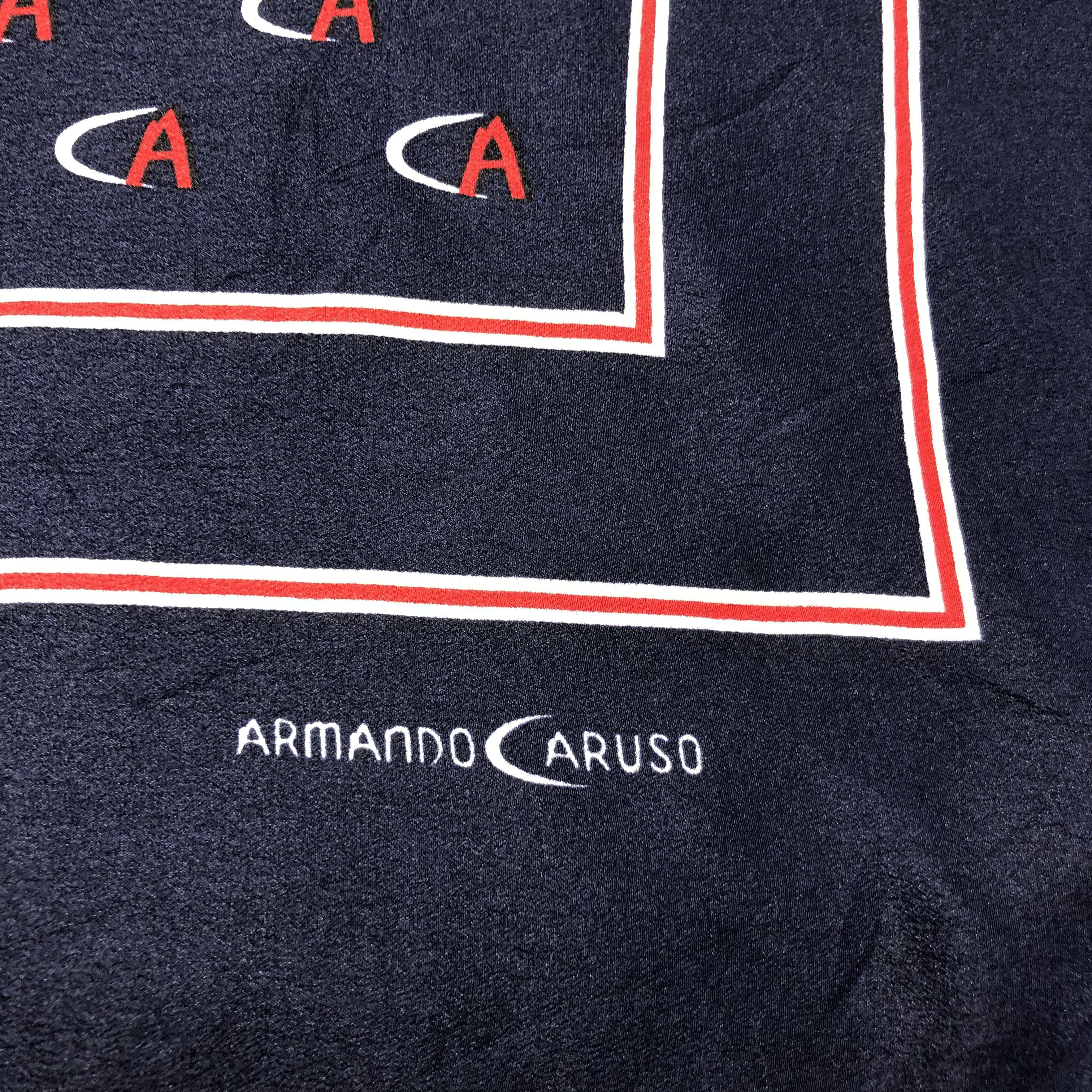 Vintage Vintage Armando Caruso Monogram Silk Scarf M553 Size ONE SIZE - 3 Thumbnail