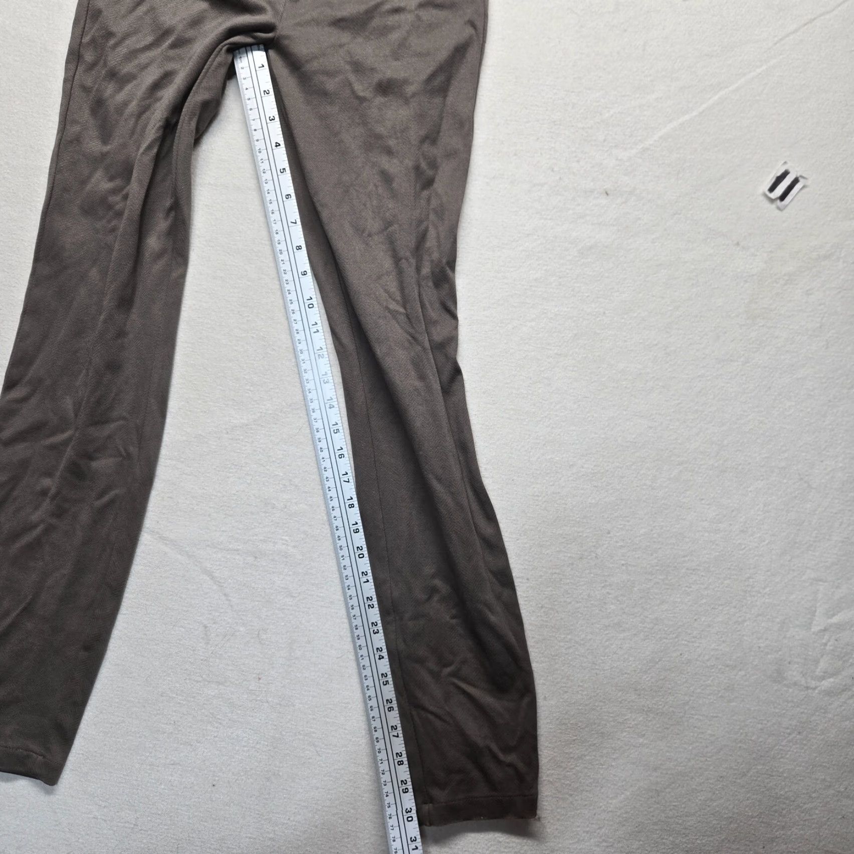 Vintage Crosby Leopard Print Pants Leggings - Gray Adult Women's Size S Stretchy Mid Rise 29" Inseam Regular Fit Pants Ladies Size 28" / US 6 / IT 42 - 6 Thumbnail