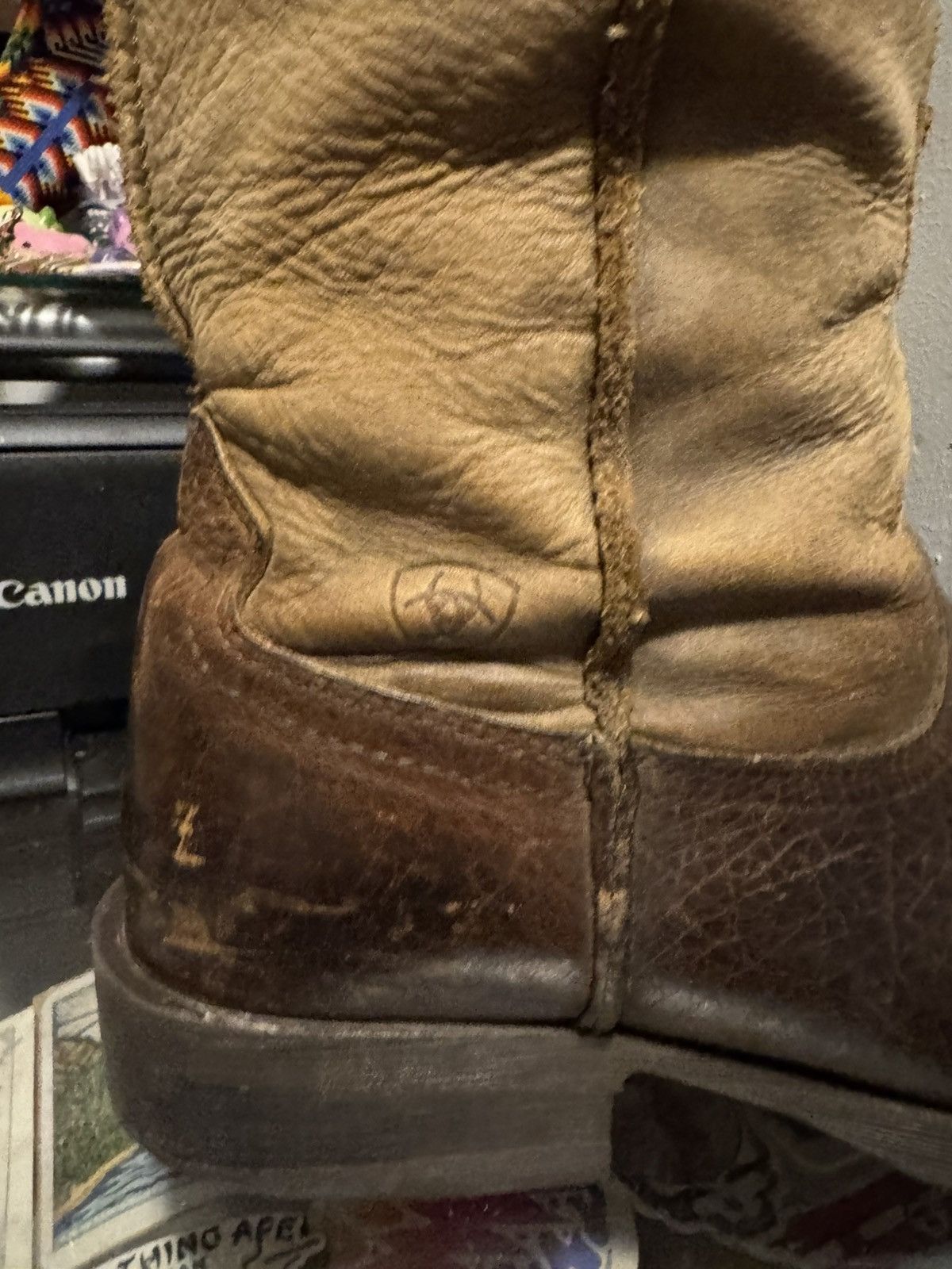 Ariat Ariat Two Tone Brown Soft Leather Cowboy Boots Sz 13 EE Size US 13 / EU 46 - 6 Thumbnail